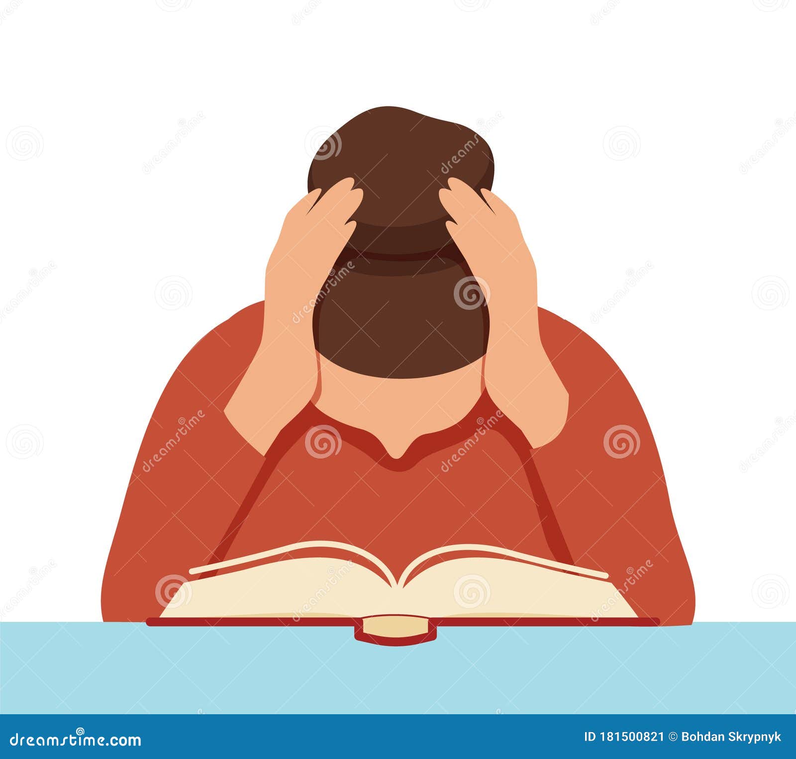Focused Female Student Reading Book Covering Ears by Hands Vector Flat Illustration Stock Vector - Illustration of background, busy: 181500821 Focused Female Student Reading Book Covering Ears by Hands Vector Flat Illustration Stock Vector - Illustration of background, busy: 181500821