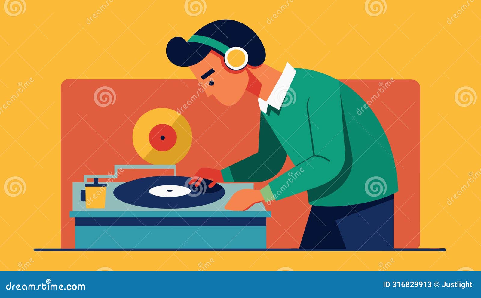 focused and intent a person uses a record cleaning machine to deeply clean each groove of a vinyl record rejuvenating