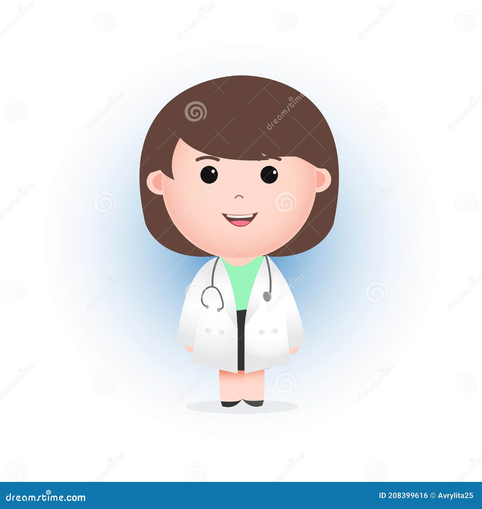 Ilustração 3d de personagem de desenho animado de um sorriso feliz médico  feminino segurando está dando recomendaçãoconceito de ilustração de clínica  hospitalar médica