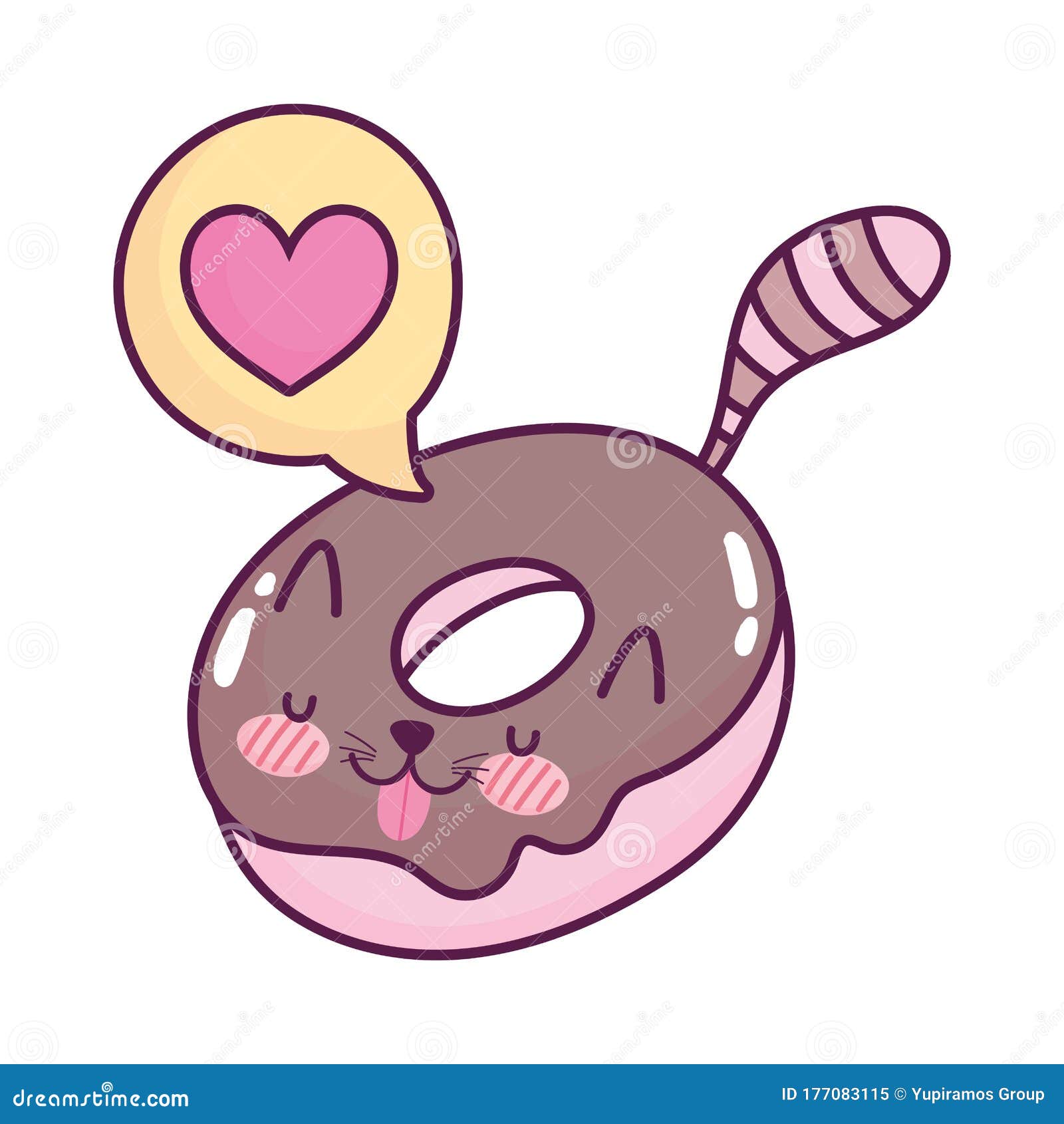 Fofinho Doce Bolha Doce Desenho Isolado Do Desenho Kawaii