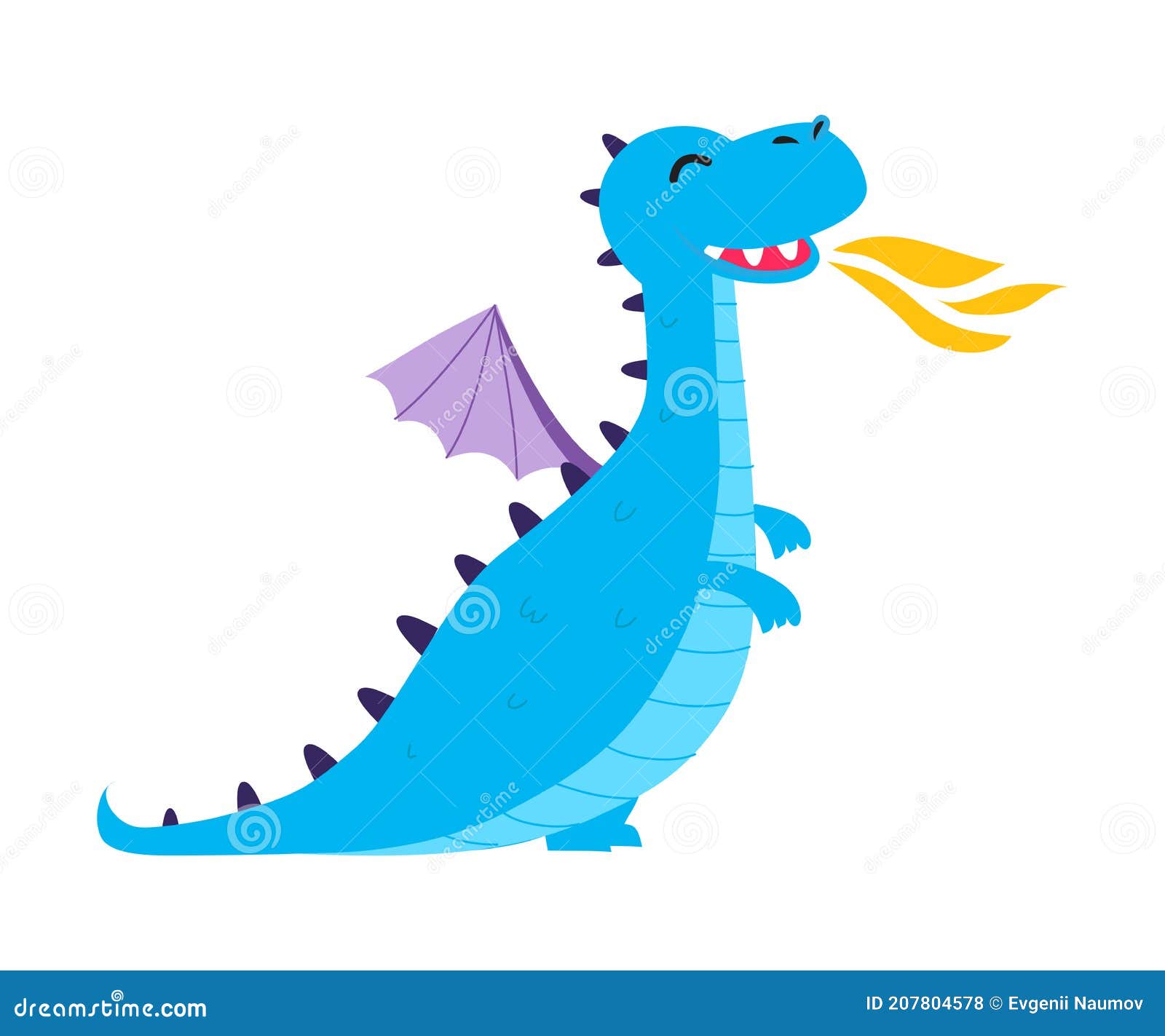 Fofo Pequeno Dragão Azul Cuspindo Fogo Fantástico Criatura Fantasma Estilo  Desenho Animado Ilustração Stock - Ilustração de fada, bebê: 207804578