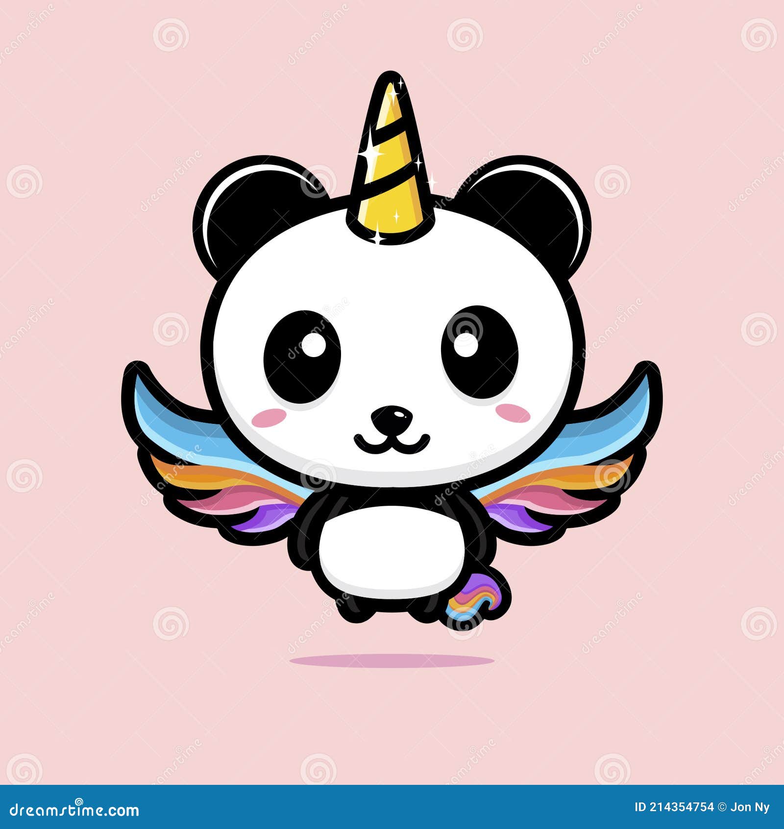 Vetores de Kawaii Panda Com Fantasia Unicórnio Personagem De Desenho  Animado Fantasia Mágica e mais imagens de Panda - Mamífero de quatro patas  - iStock