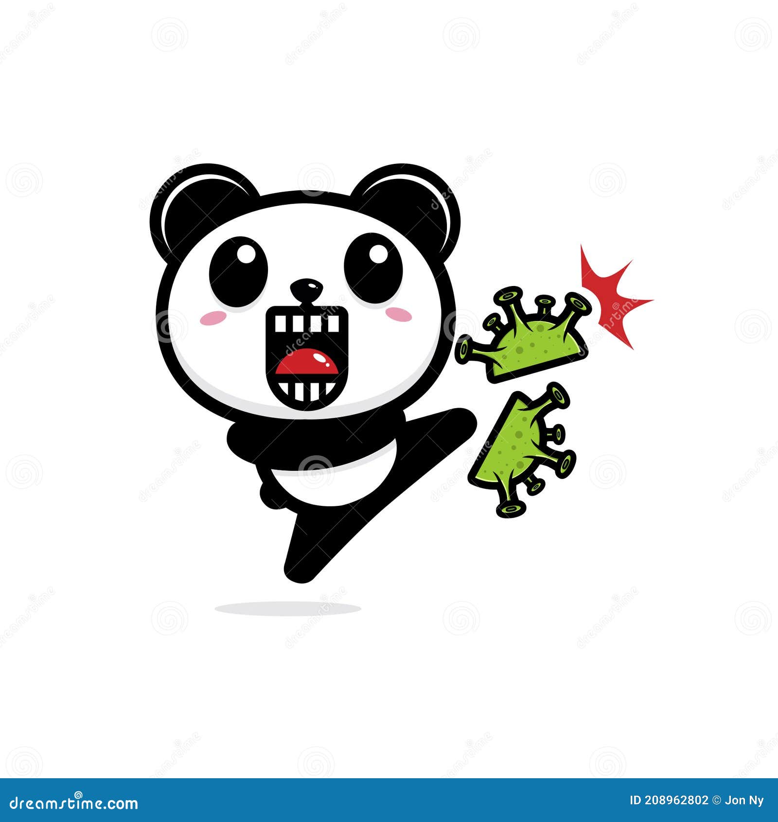 Cara De Panda De Desenho Animado. Ilustração Fofa Do Panda