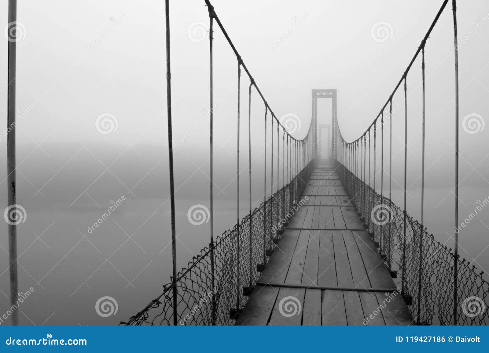 fog created on a bridge