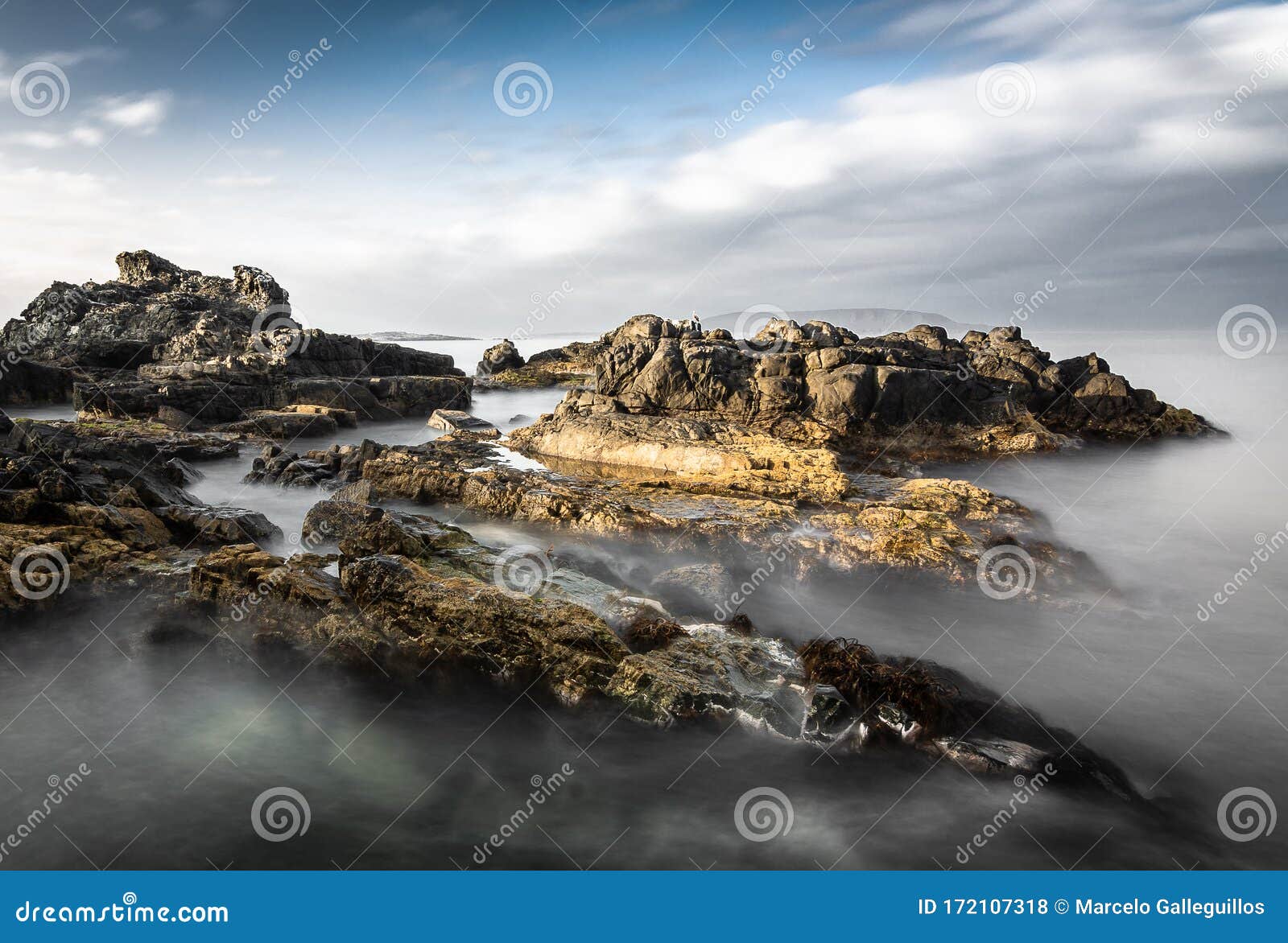 fog and light over the coast