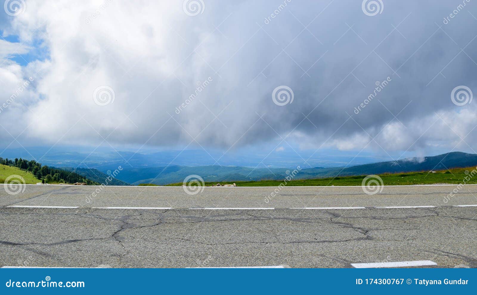 fog and low clouds over the transalpina serpentines road dn67c. this is one of the most beautiful alpine routes in romania