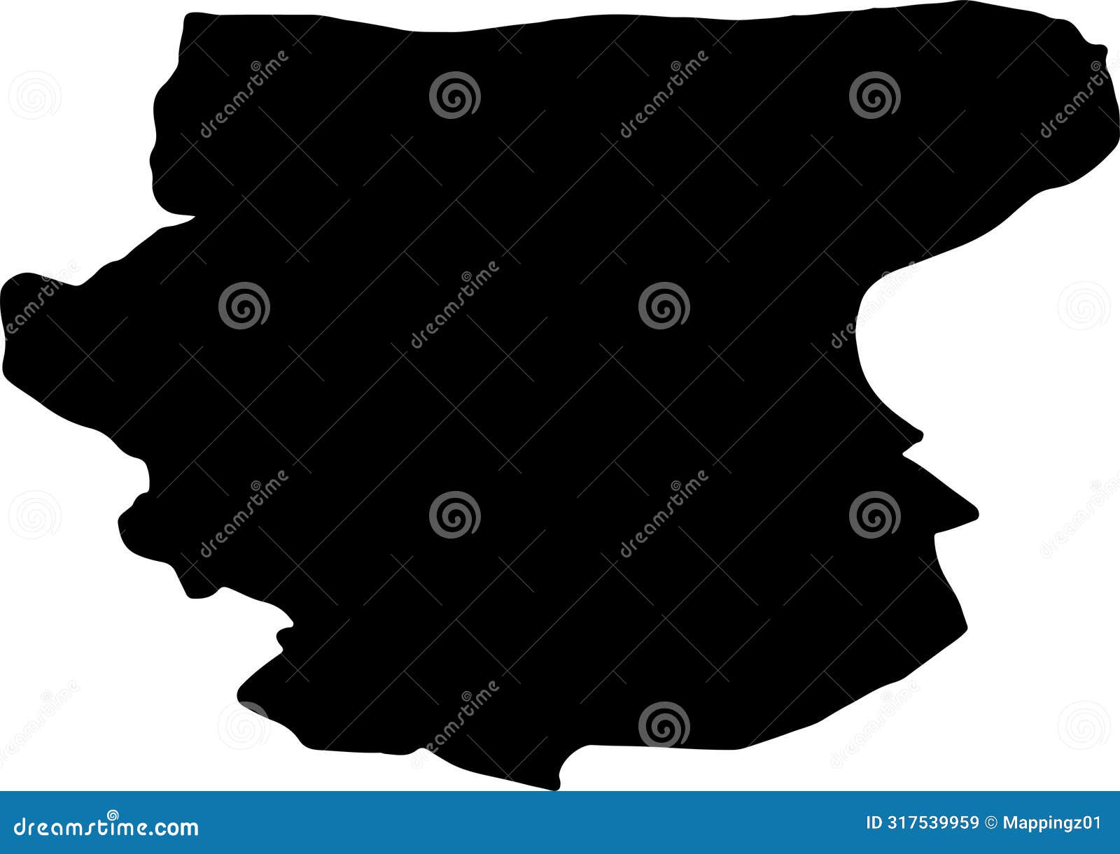 foggia italy silhouette map with transparent background