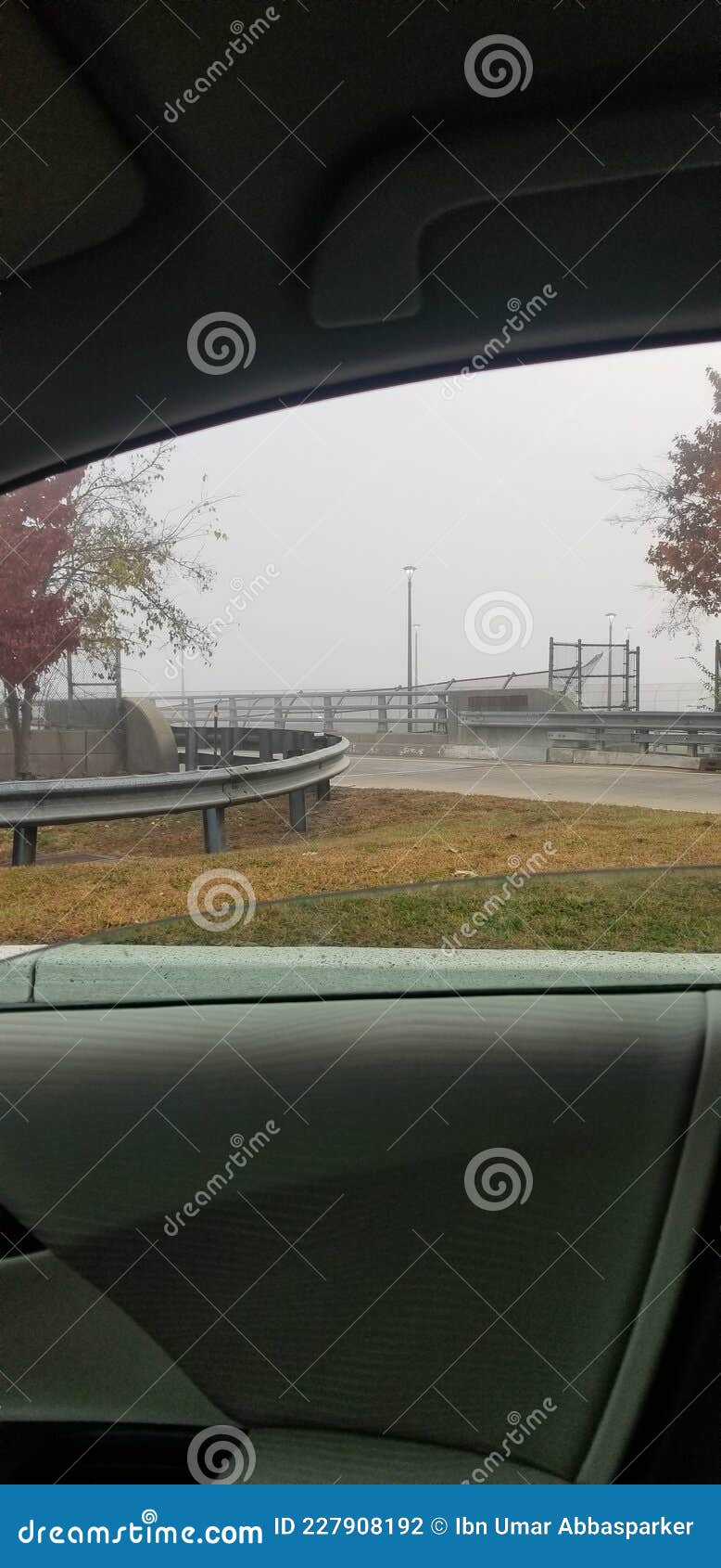 Foggy Morning Seen from Inside a Car Stock Photo Image of vehicle