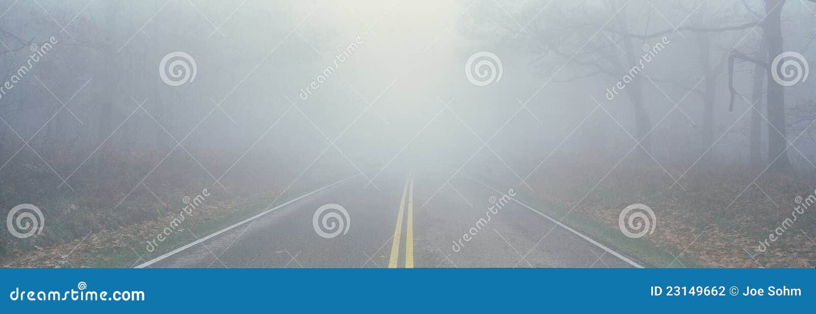foggy road, blue ridge parkway, va