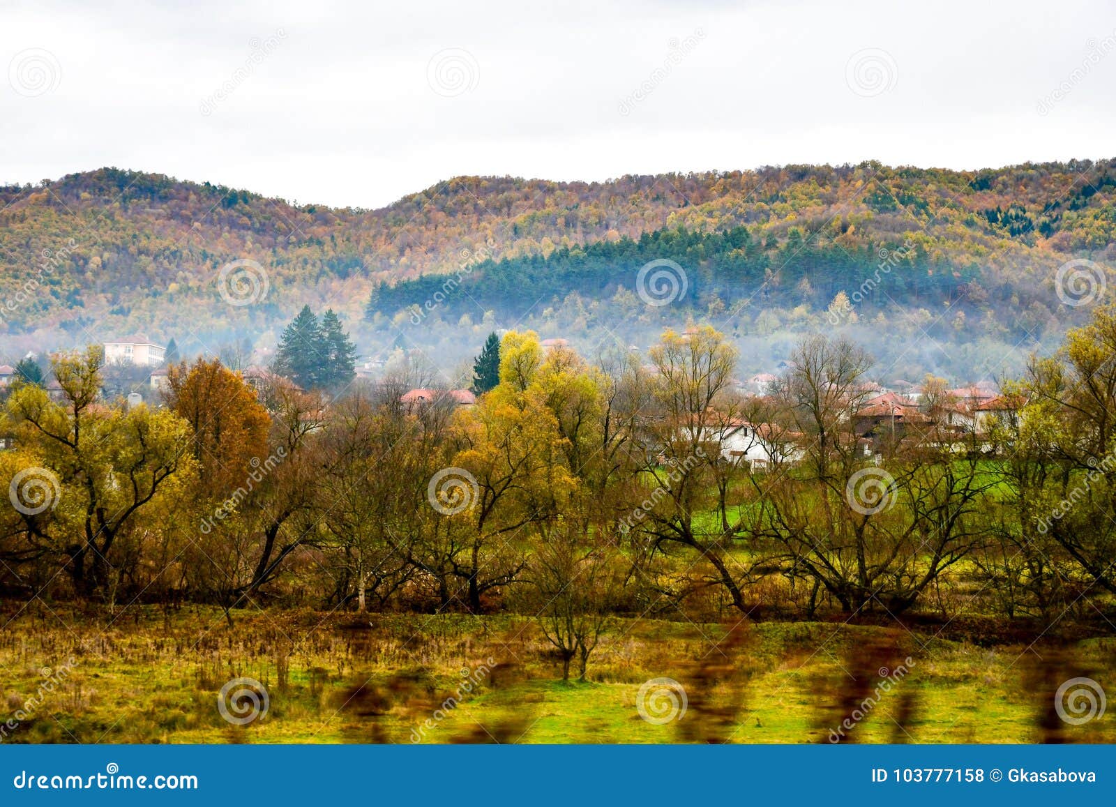 foggy village