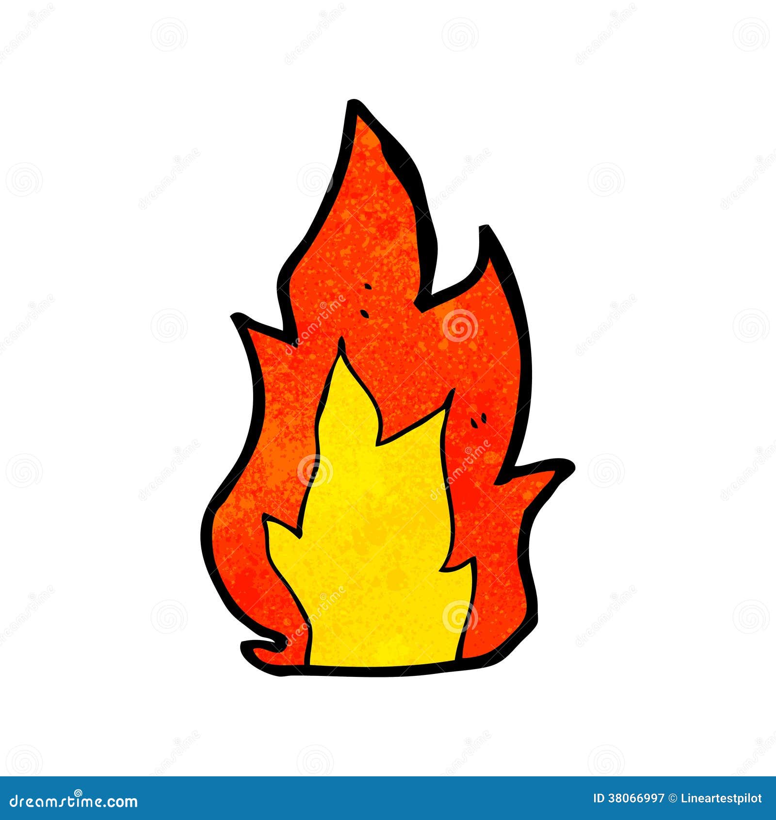 Desenho animado fogo verde vetor(es) de stock de ©lineartestpilot