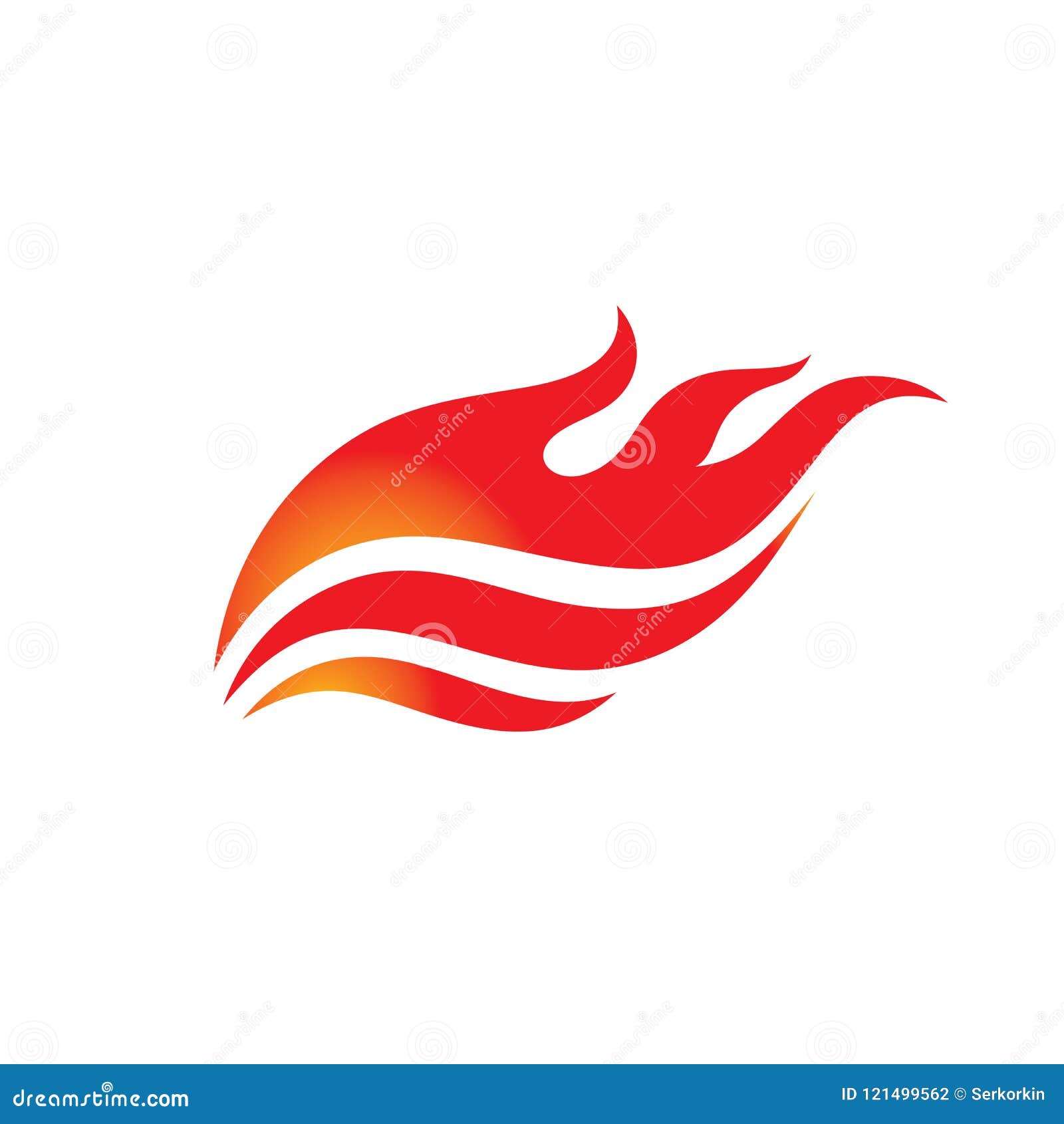 Flame - ilustração do conceito de logotipo vetorial. Sinal de fogo