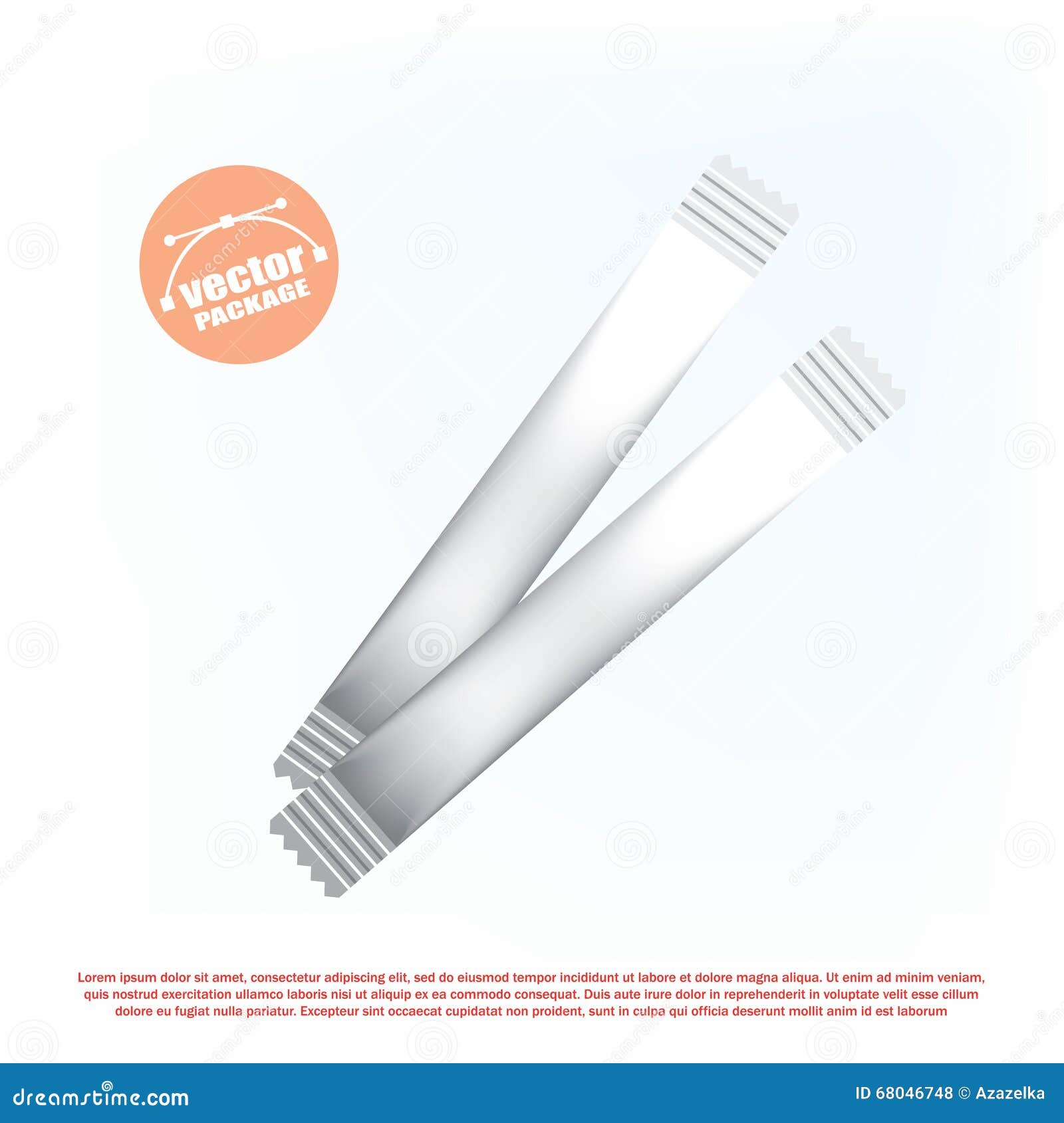 Download Foil Stick Packaging For The Dry Beverage Salt And Spices Stock Vector Illustration Of Closed Facial 68046748