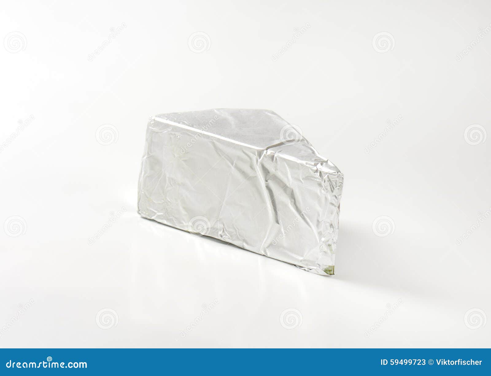Foil wrapped cheese stock image. Image of soft, closeup 59499723