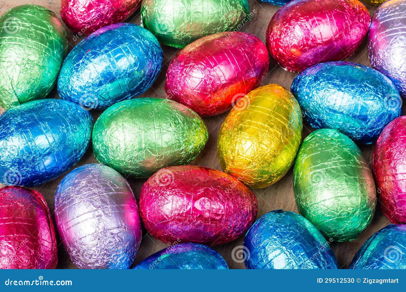 Foil Wrapped Chocolate Easter Eggs Stock Photo Image of easter, season 29512530