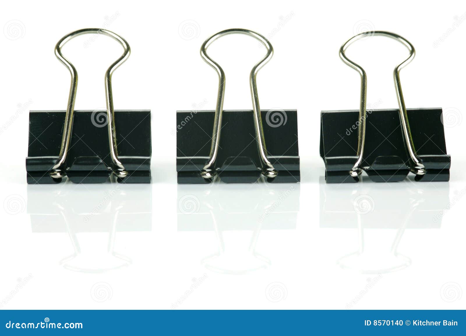 Fold Back Paper Clips stock photo. Image of clips, office 8570140