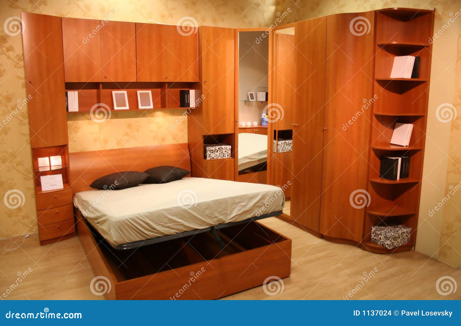 Foldflat bed stock photo. Image of portative, modern 1137024