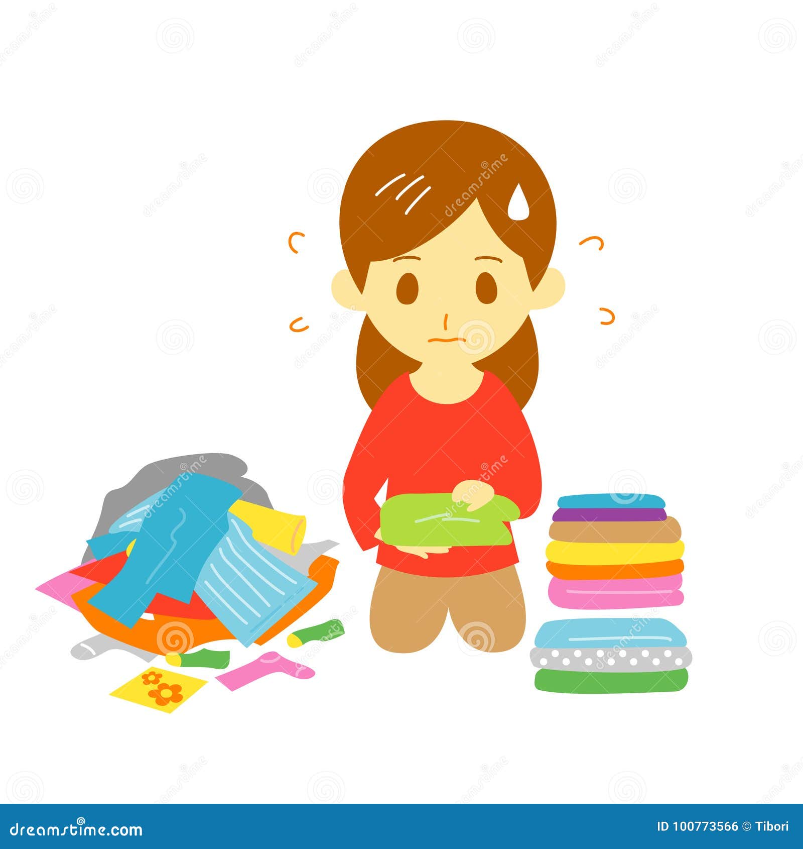 fold laundry clipart