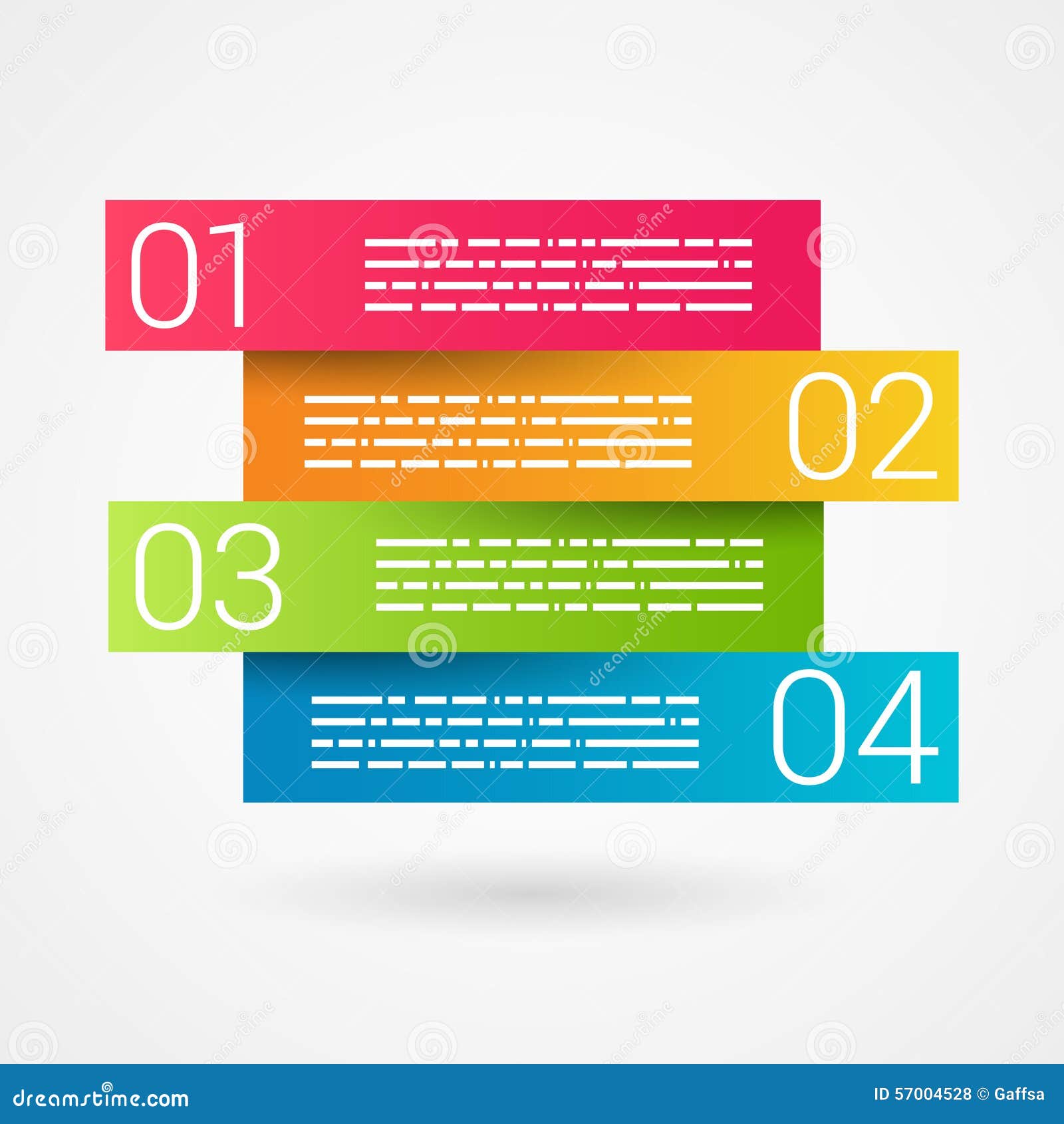fold ribbon numbered secuence chart infographic stock vector ribbon fold