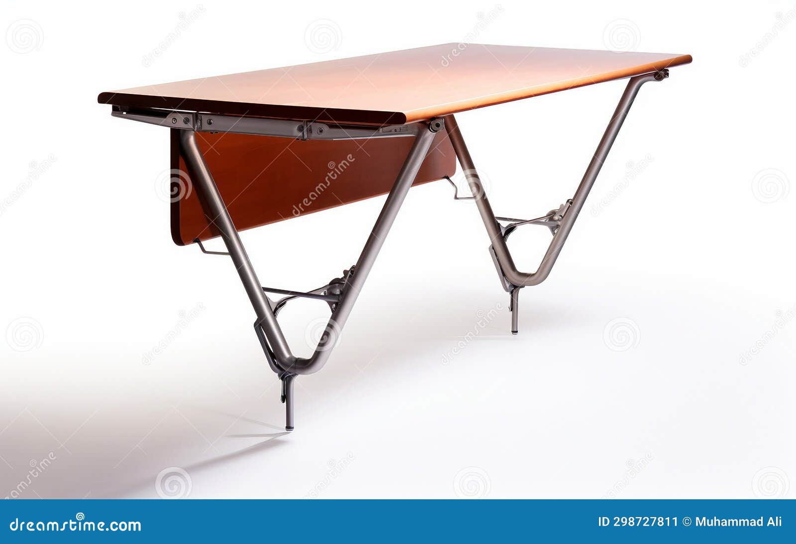 Foldable Wall Mounted Desk on White Background Stock Image Image of