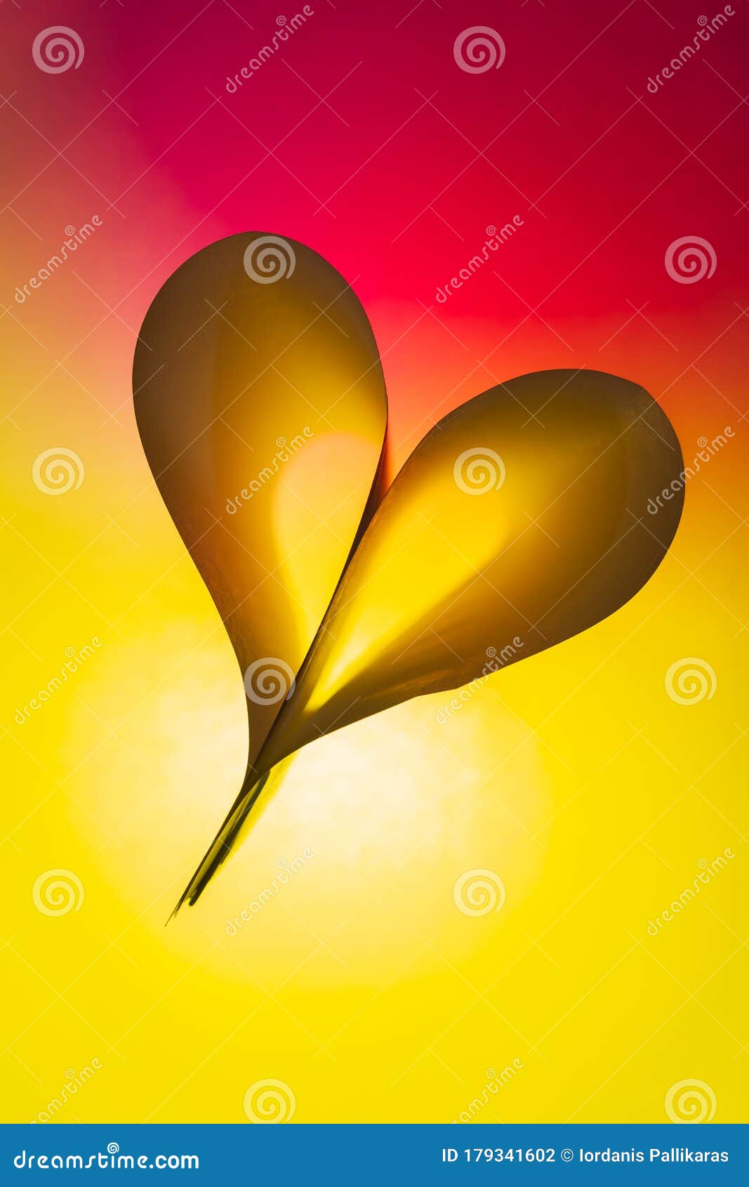 folded backlit paper abstract heart  suitabe as wallpaper