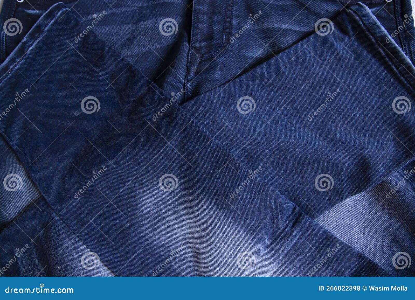 Folded Blue Jeans Pant Pattern Texture Background Stock Photo Image