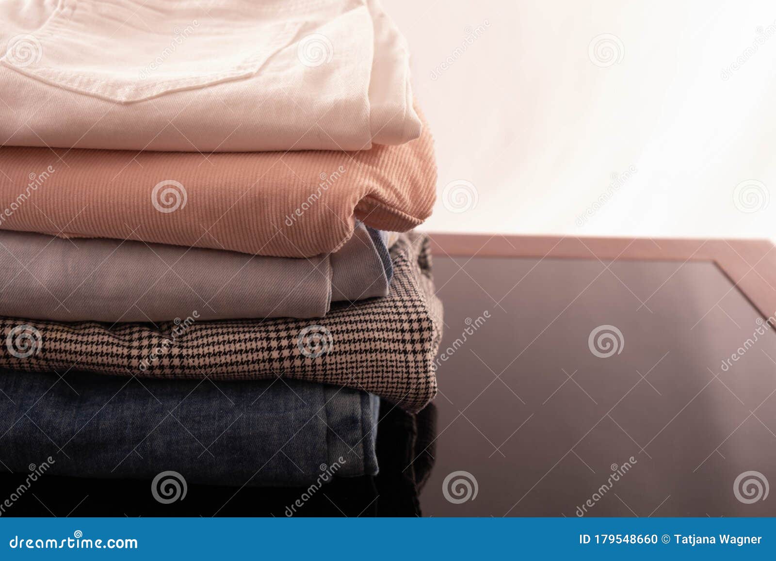 clean folded clothes