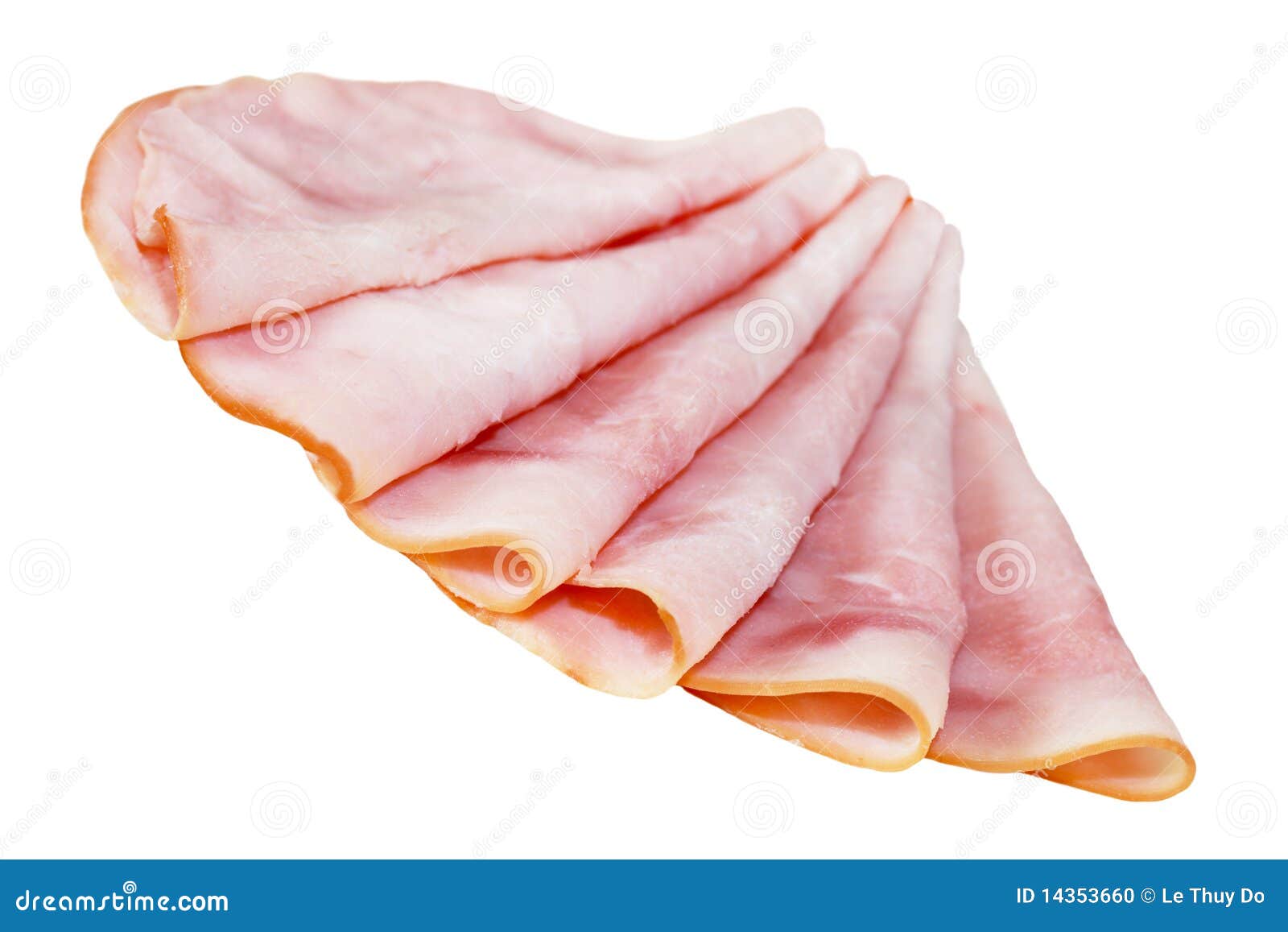Folded Hams stock photo. Image of protein, sausage, white 14353660