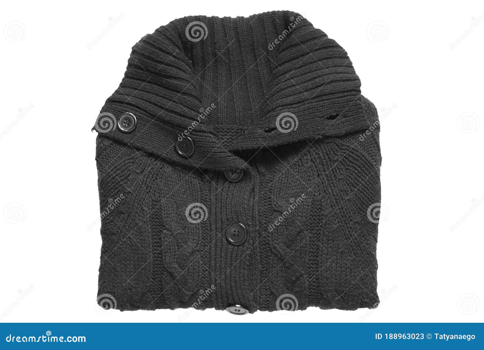 Folded jacket isolated stock image. Image of style, black - 188963023