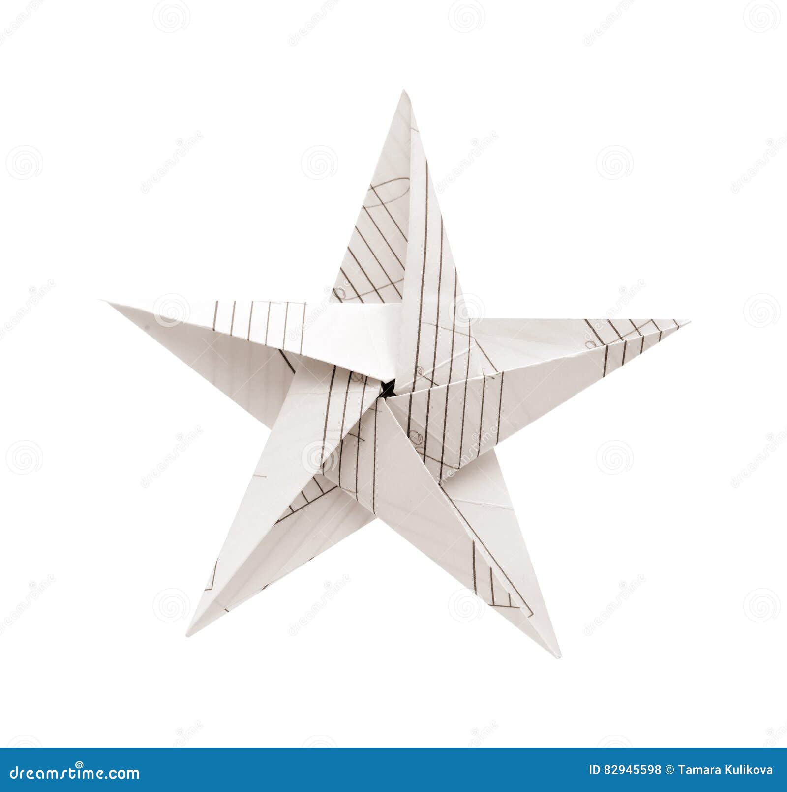 Folded paper star stock photo. Image of white, simple 82945598