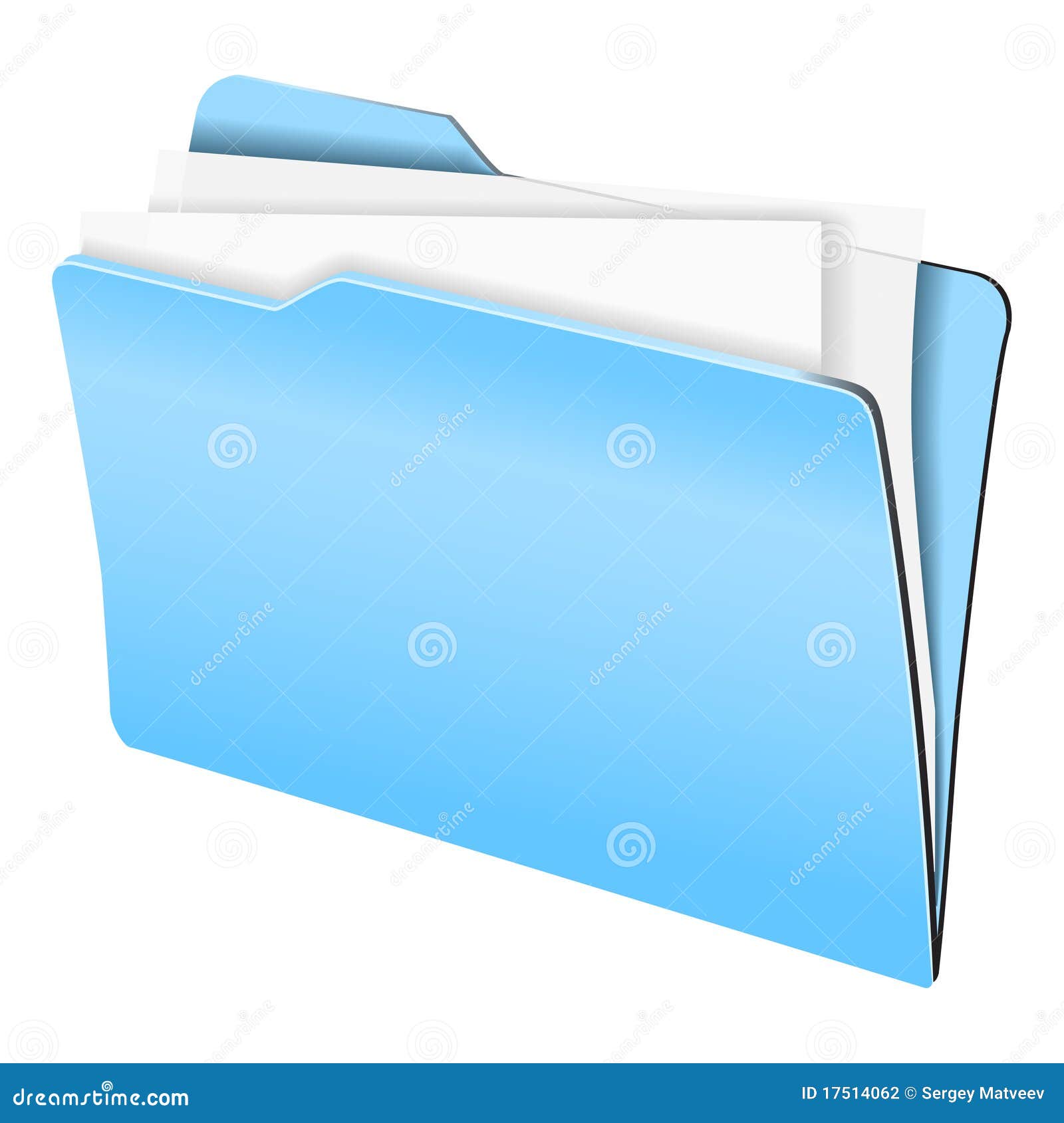 Folder in blue stock vector. Illustration of file, blue - 17514062