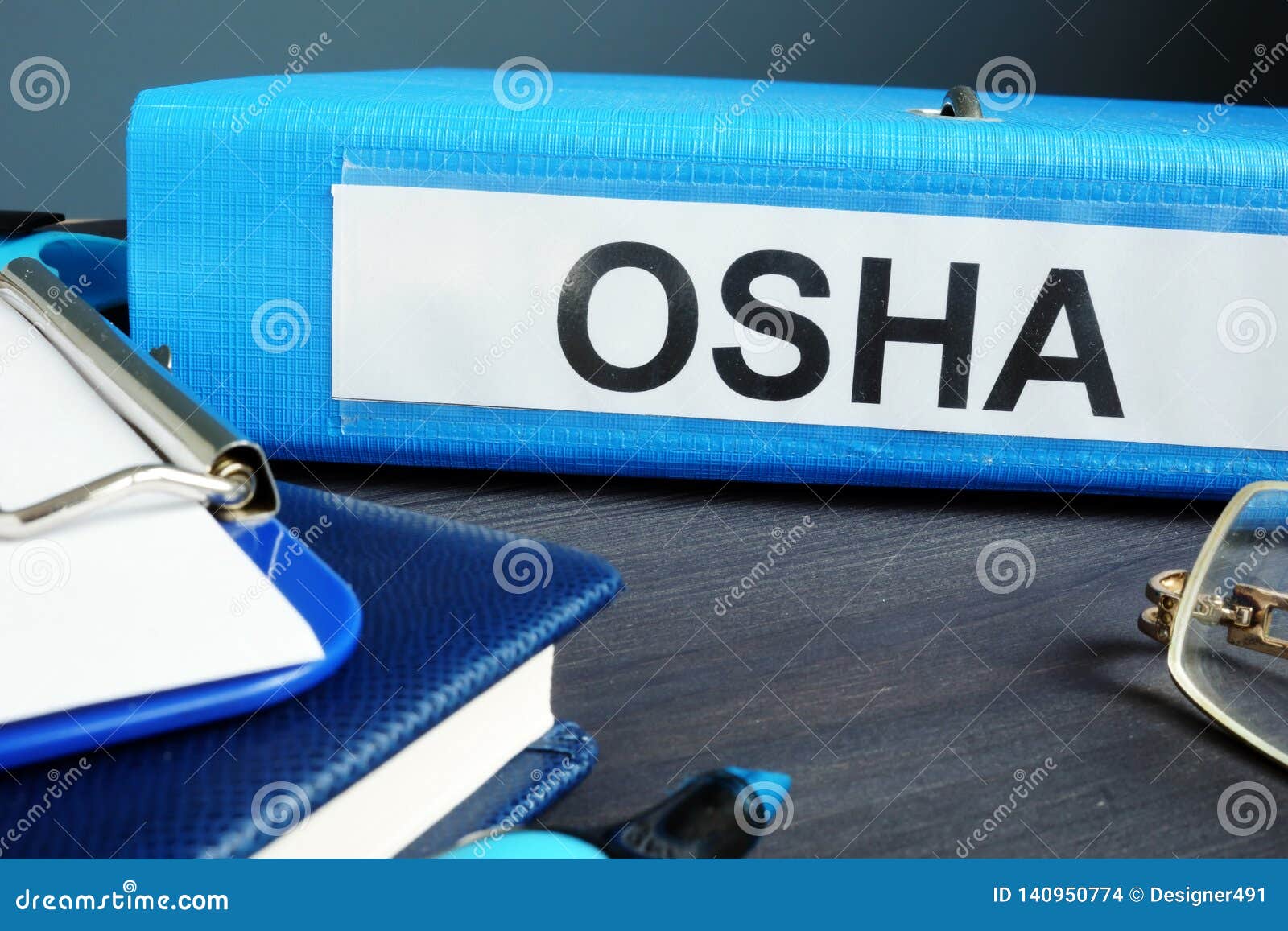folder with label occupational safety and health administration osha