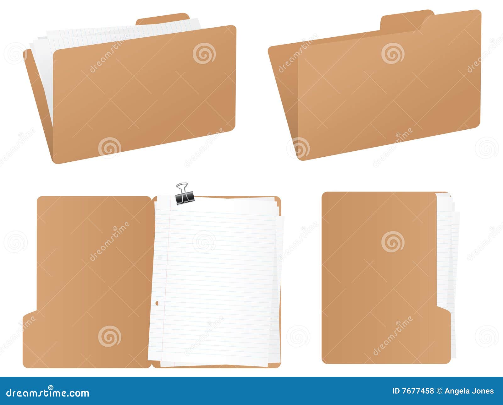 Folder set stock vector. Illustration of office, empty - 7677458