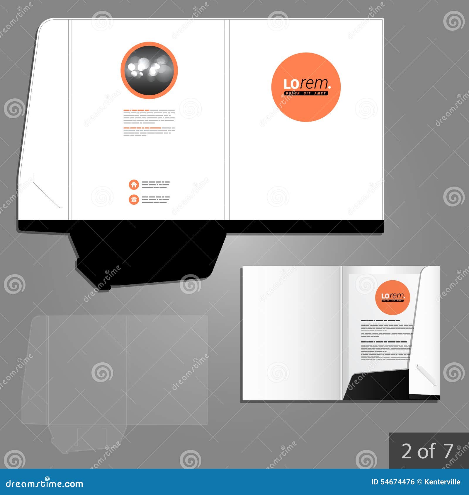 Folder template design stock vector. Illustration of business - 54674476