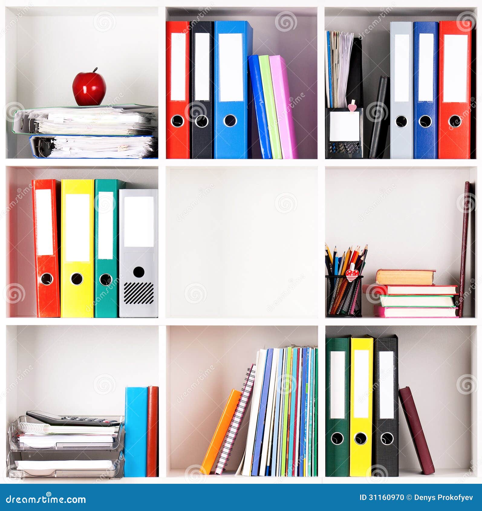 Folders On Shelves Stock Photo - Image: 31160970
