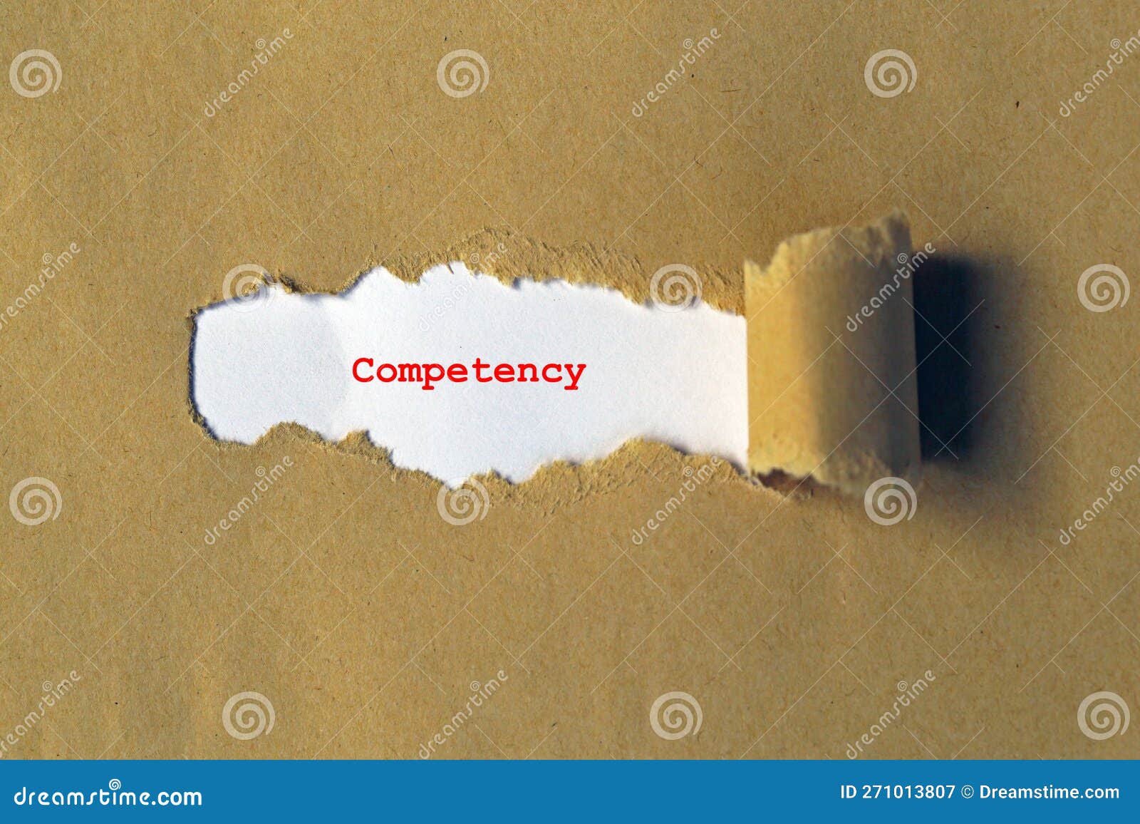 competency word on paper