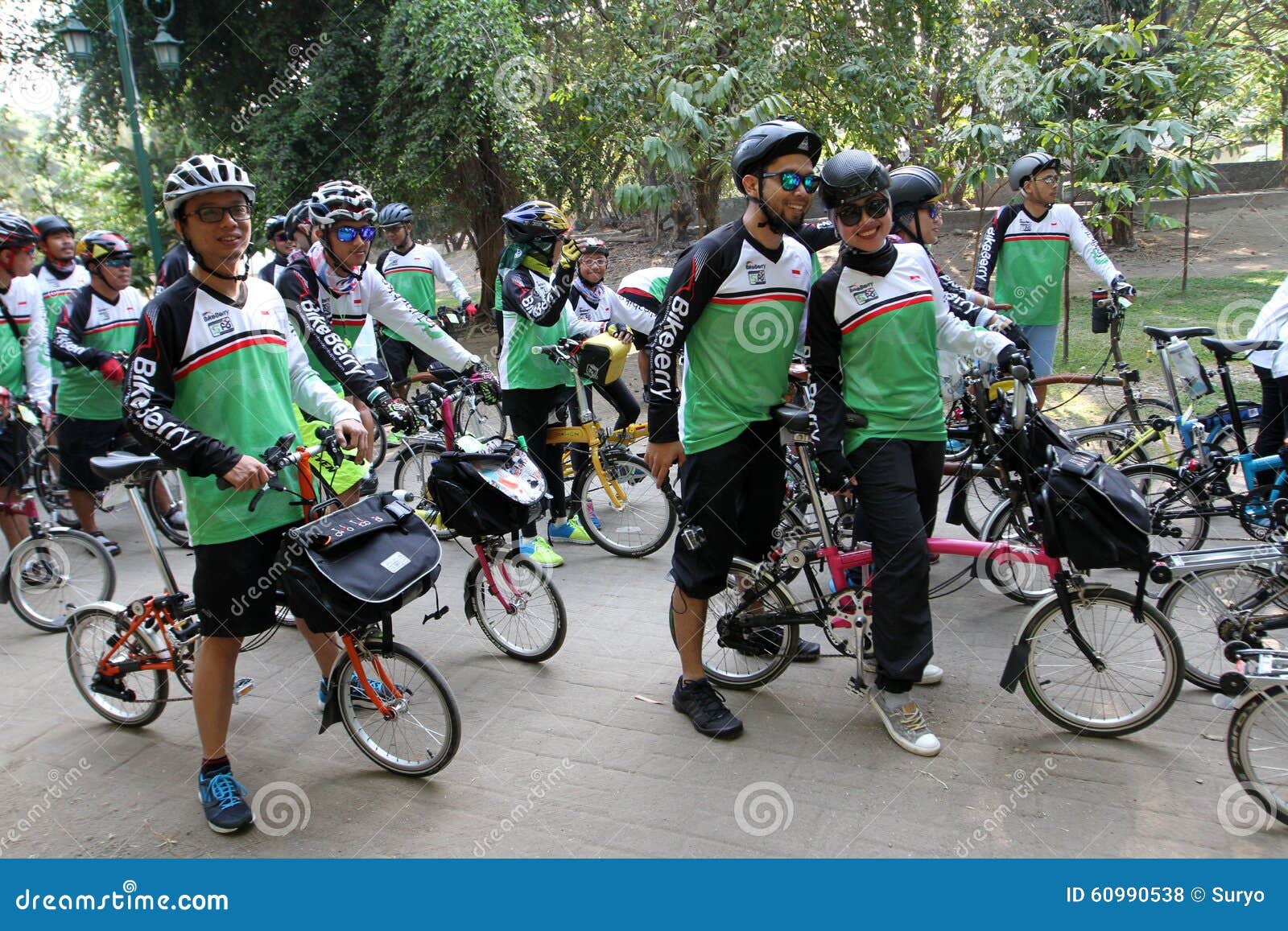 Folding bike editorial stock photo. Image of central 60990538
