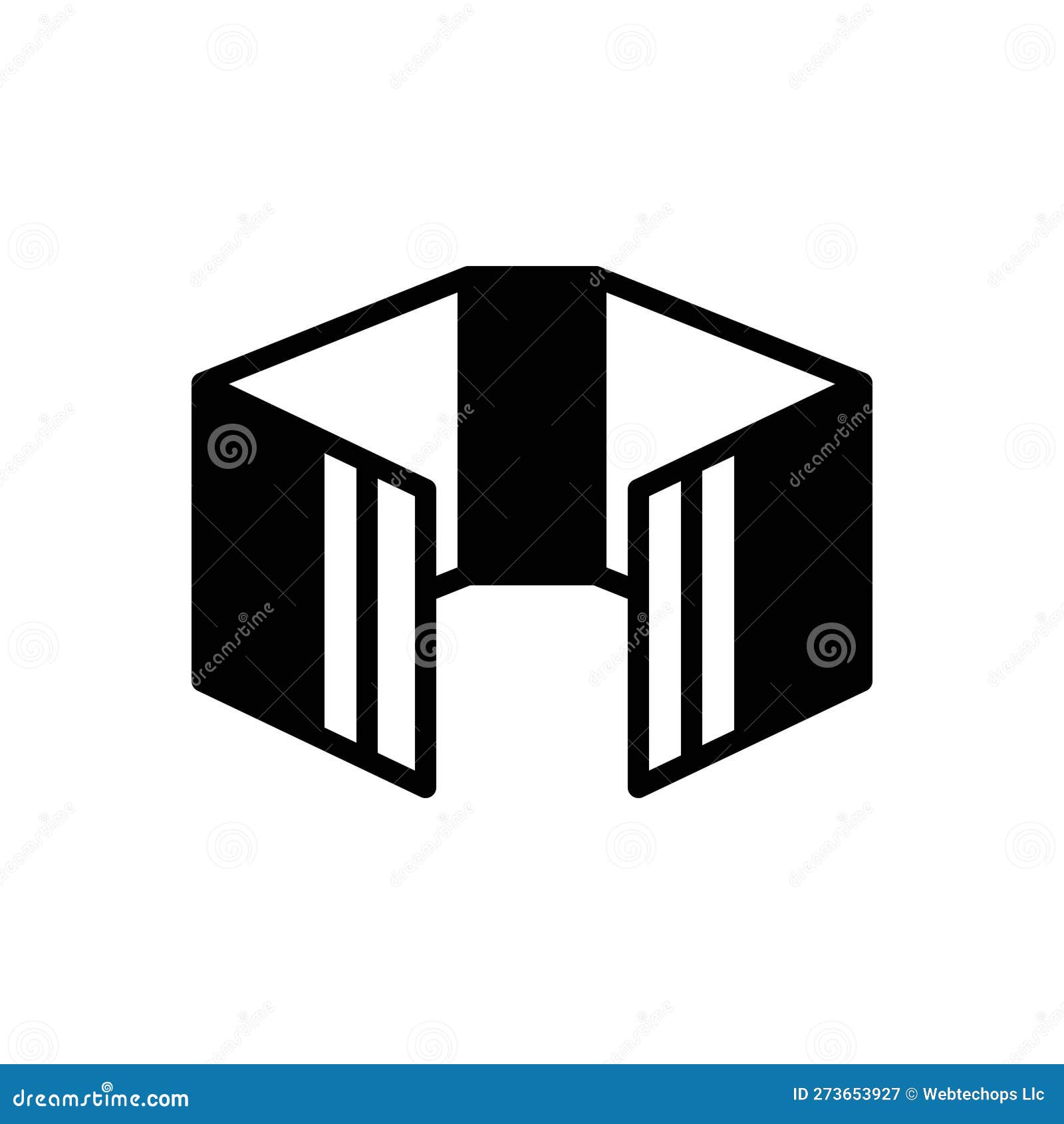 Black Solid Icon for Folding, Paper and Brochure Stock Vector ...