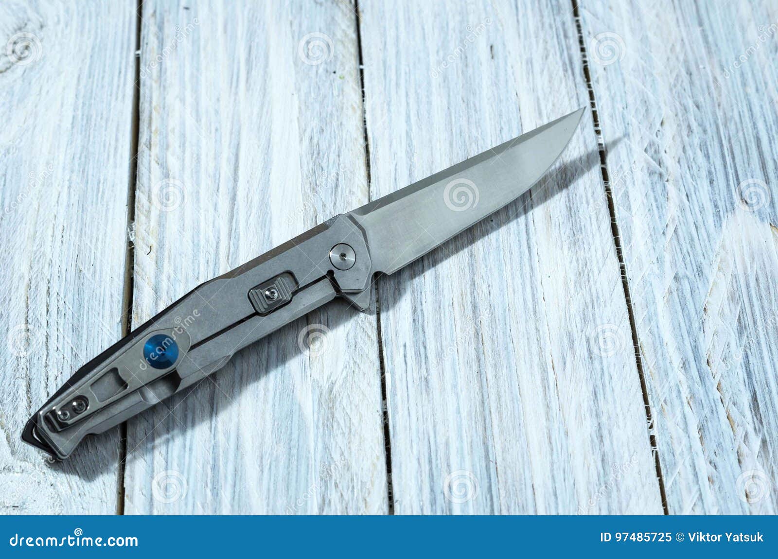 Folding Knife for Everyday Carrying. Back Side. Stock Image Image of
