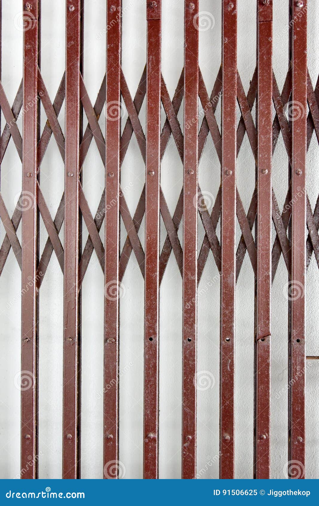 Folding steel door stock image. Image of metallic, industrial 91506625