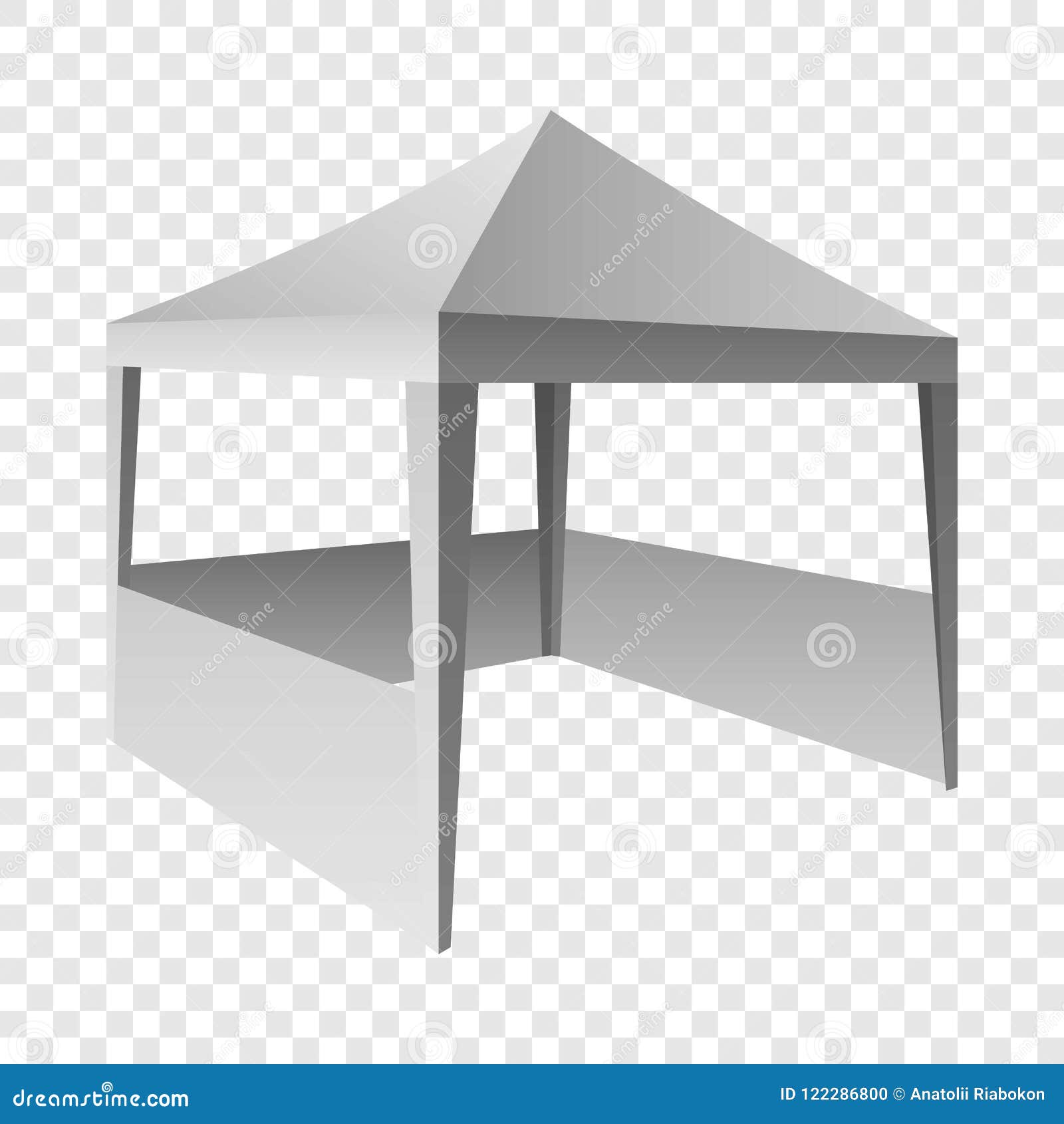 Folding Tent Mockup, Realistic Style Stock Vector - Illustration of