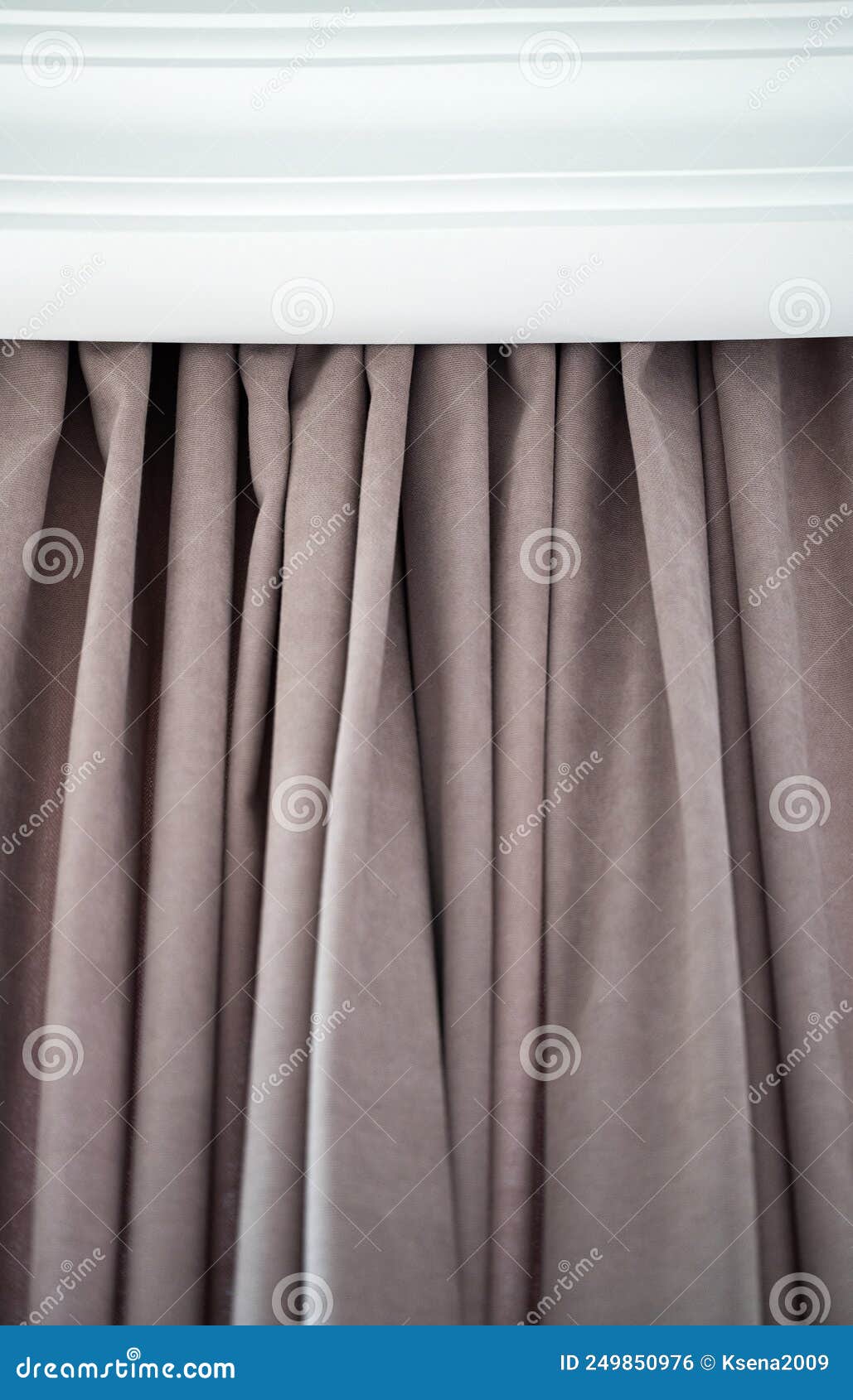 Folds of Curtains Near the Ceiling Stock Photo Image of krem, tissue 249850976