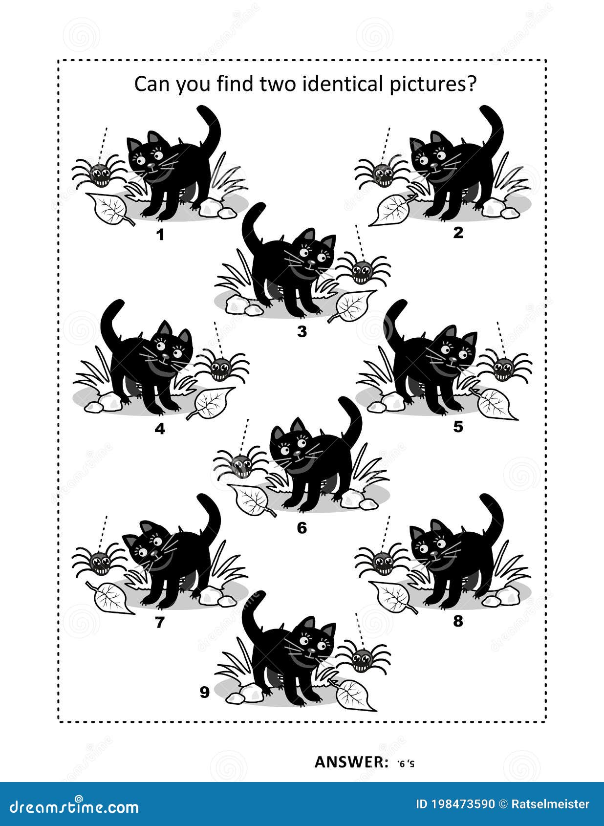 Jogo Da Sombra De Dia Das Bruxas Com Gato Preto Ilustração do
