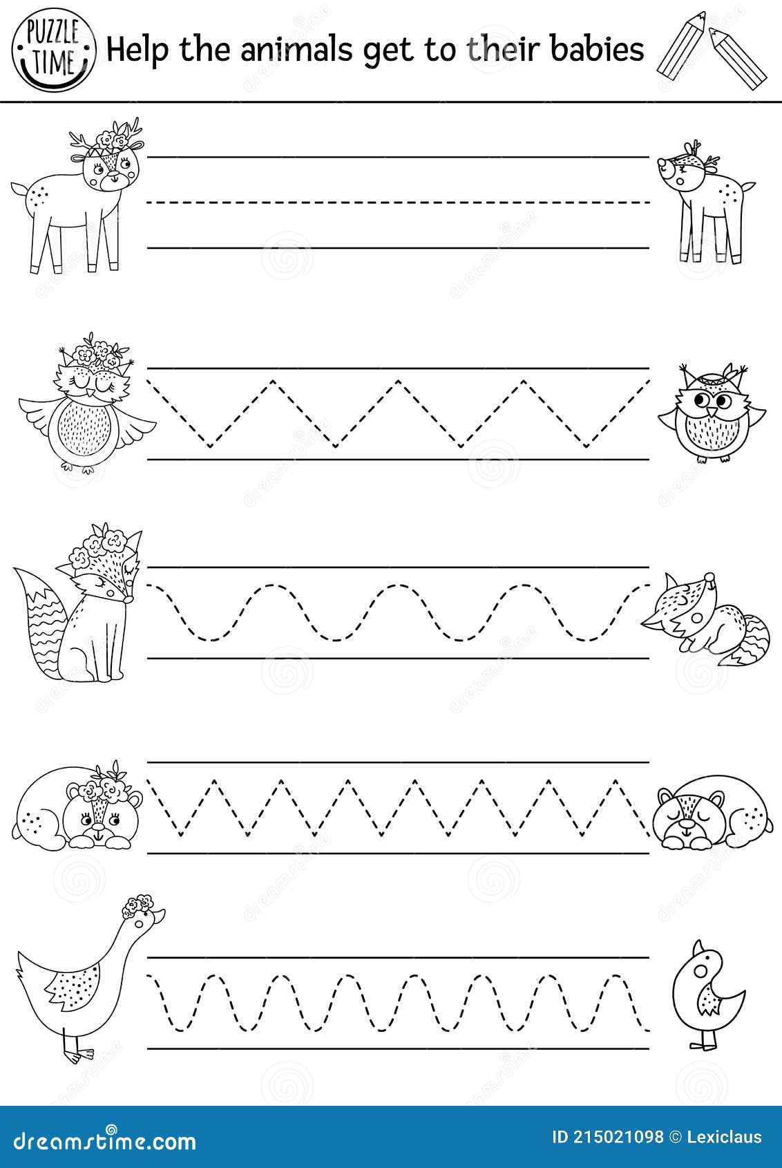 atividade de correspondência de sombra do dia das mães para crianças com  animais fofos e flores