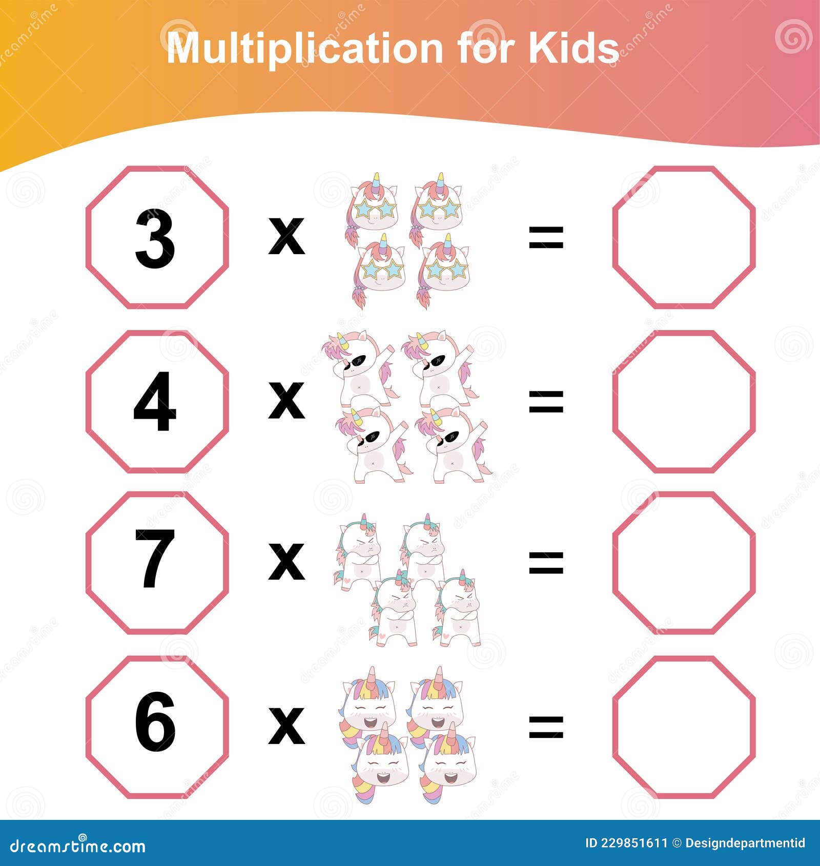 Fatos da Multiplicação imprimível 6ª série planilhas