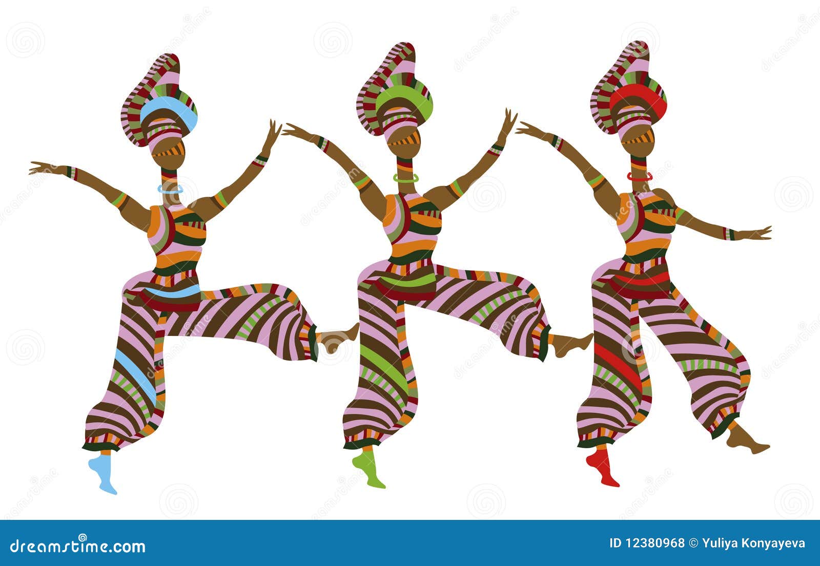 Folk dancing stock vector. Illustration of girls, elegance - 12380968