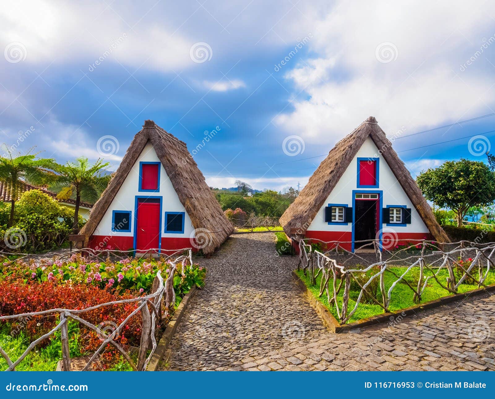 folk houses santana village, madeira