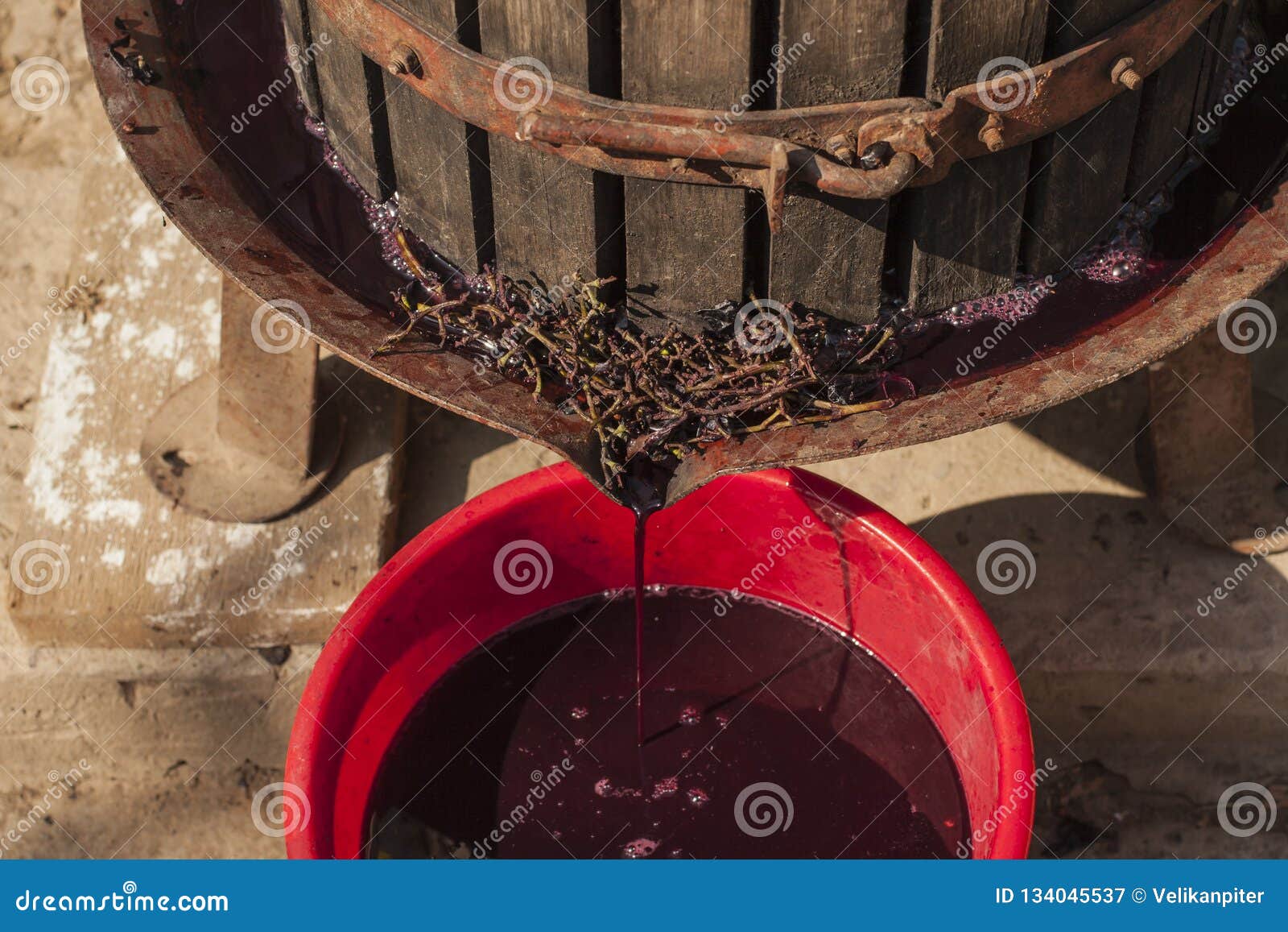 Winemaking. Technology of Wine Production. Stock Image Image of