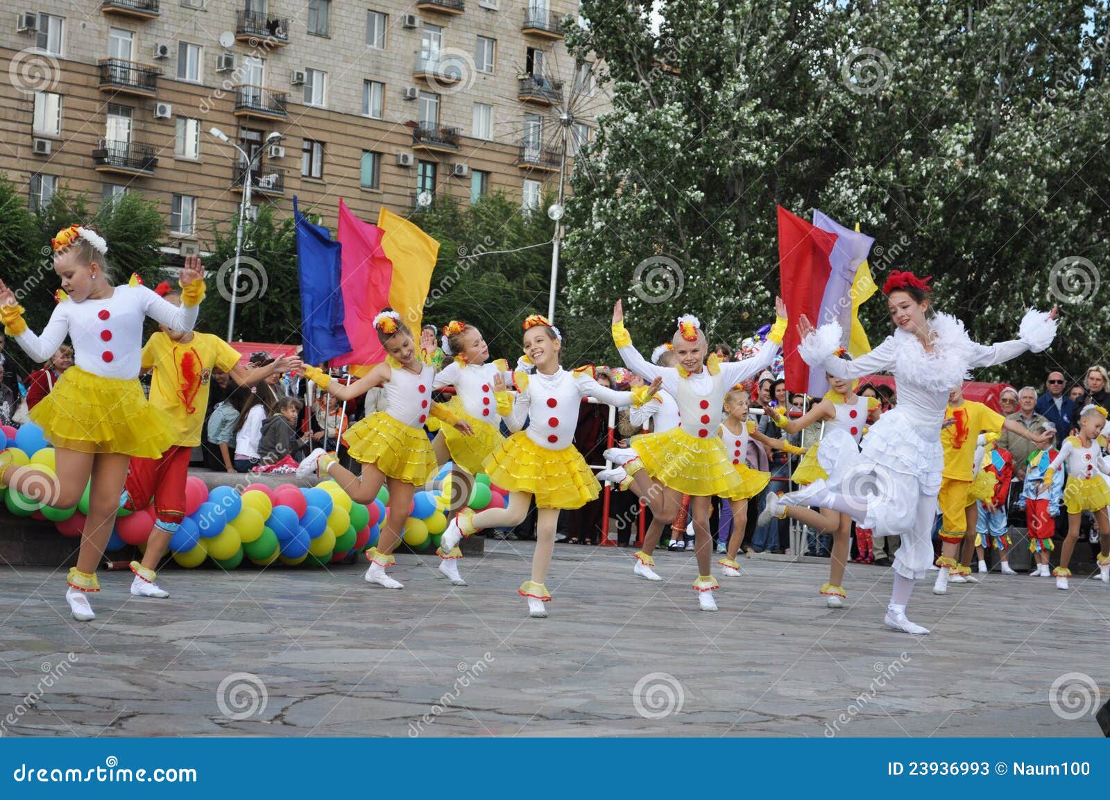 A folklore dancing group editorial stock photo. Image of september