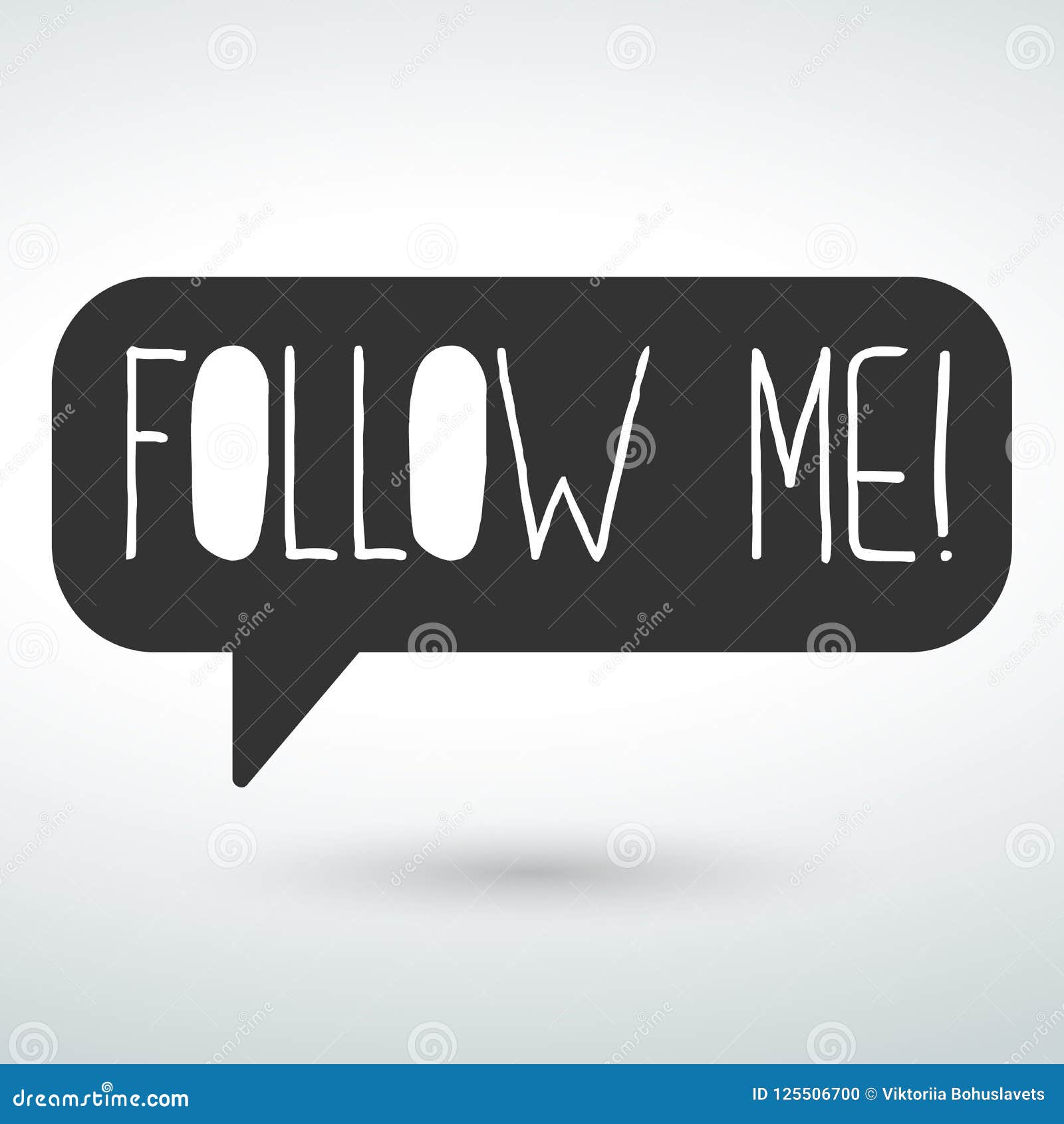 Follow Me Icon Isolated Vector on a White Backround Stock Illustration ...